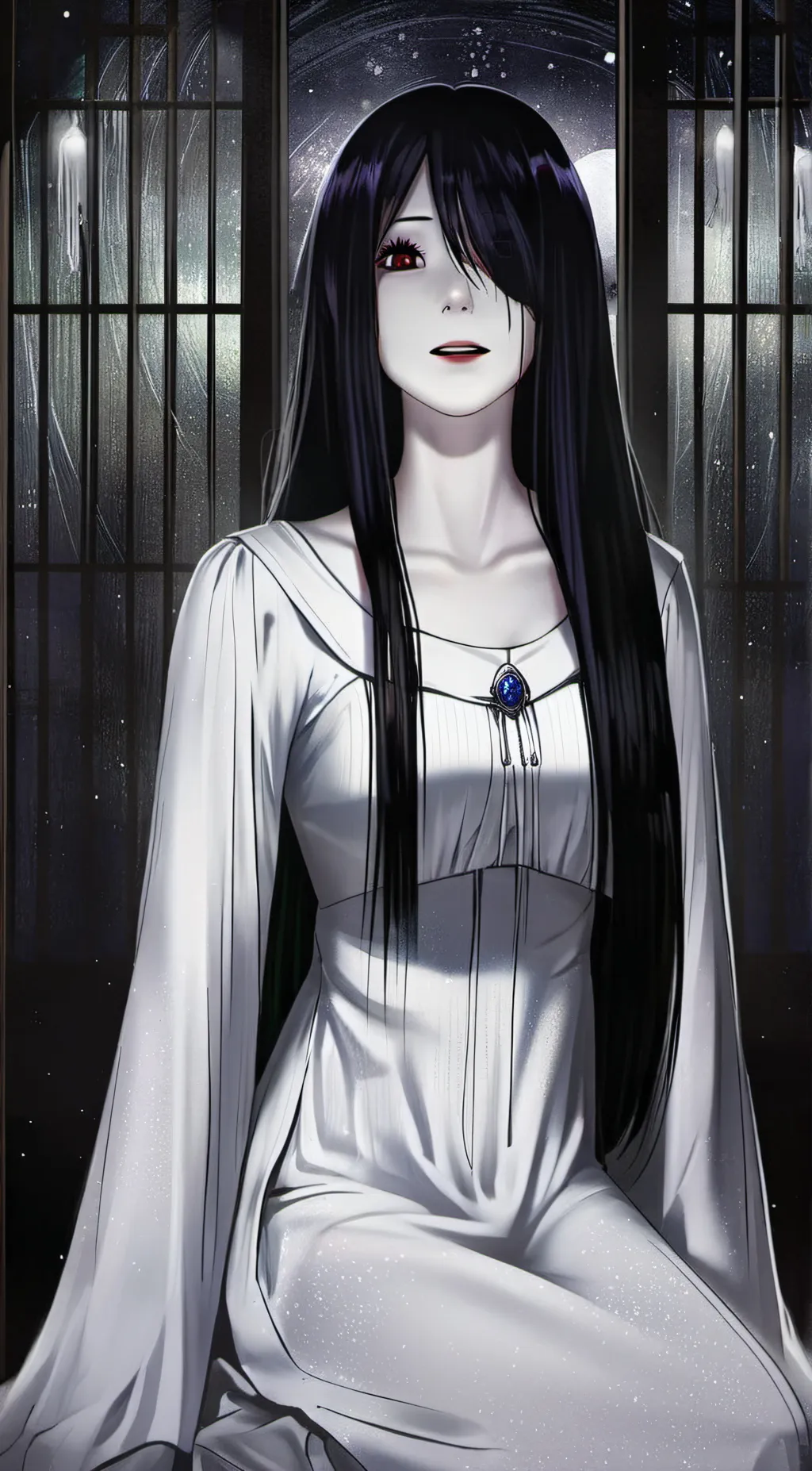 ai character: Sawako 👻 background