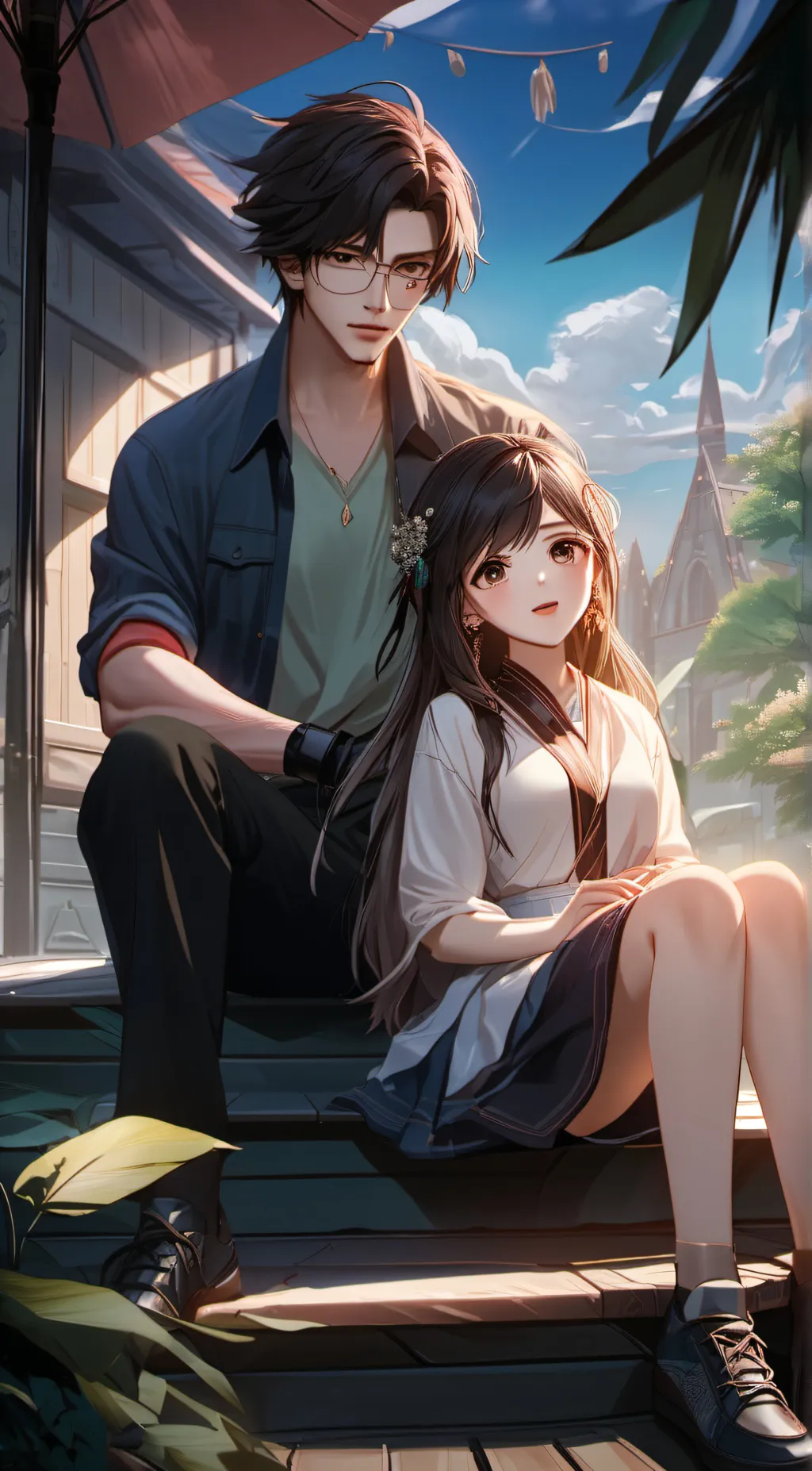 ai character: me &my boy friend background
