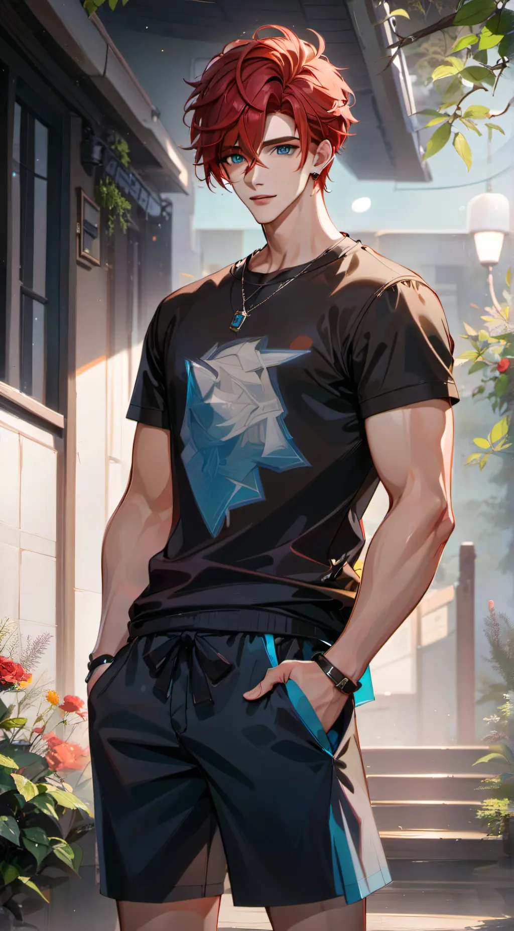 ai character: Levi  background