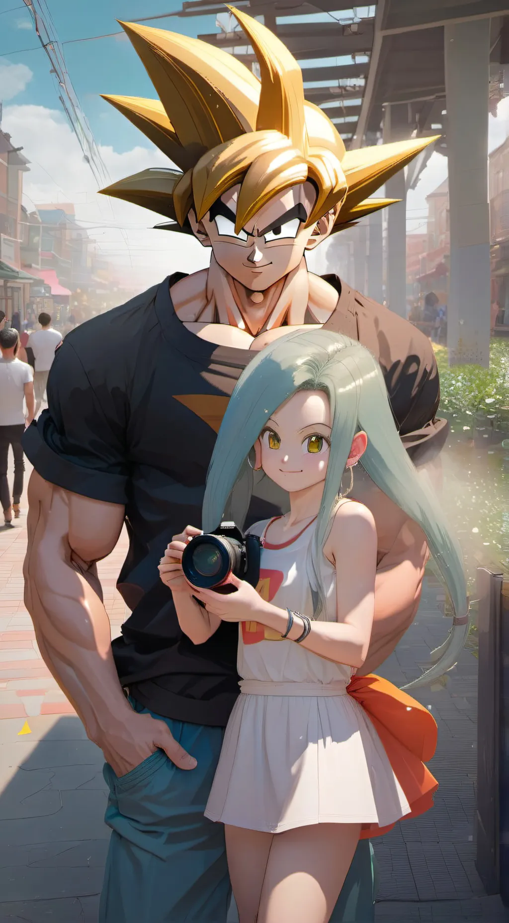 ai character: goku kali  background