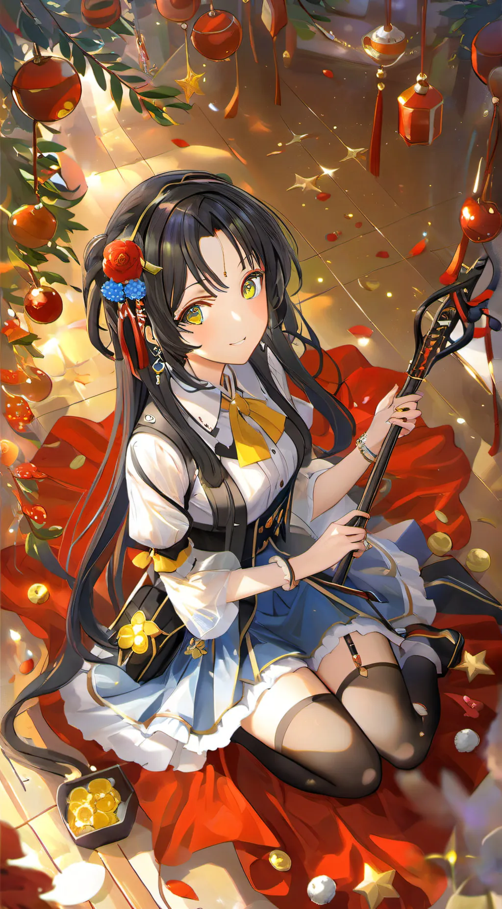ai character: SLAYERS CHRISTMAS background