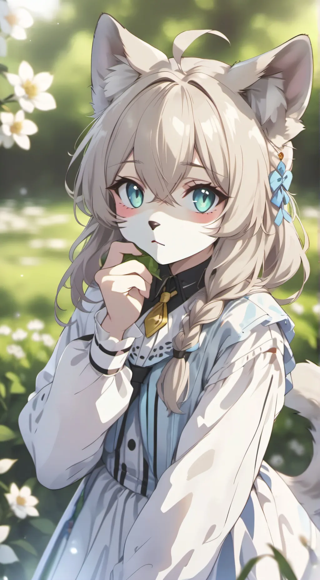 ai character: lilac background