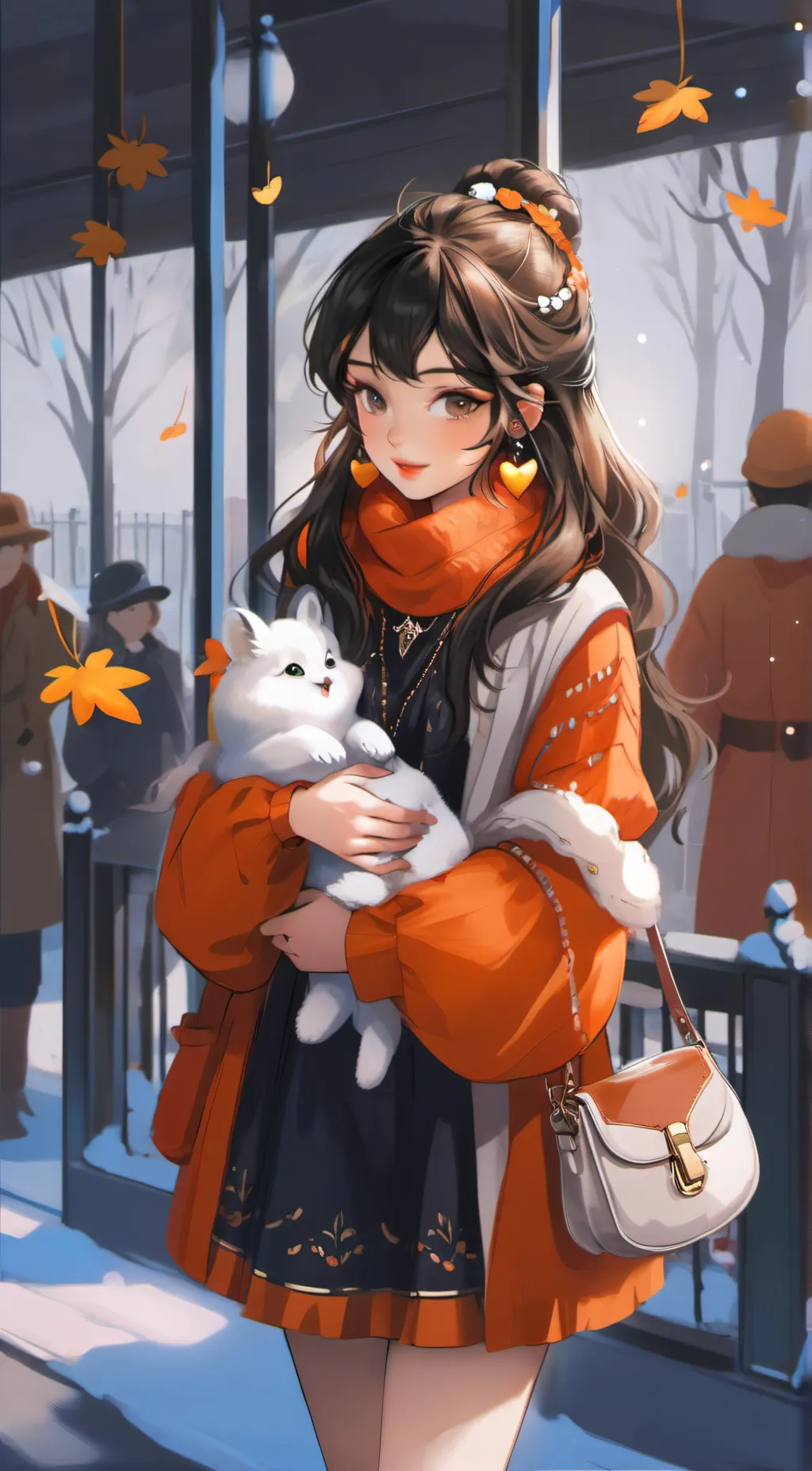 ai character: autumn background