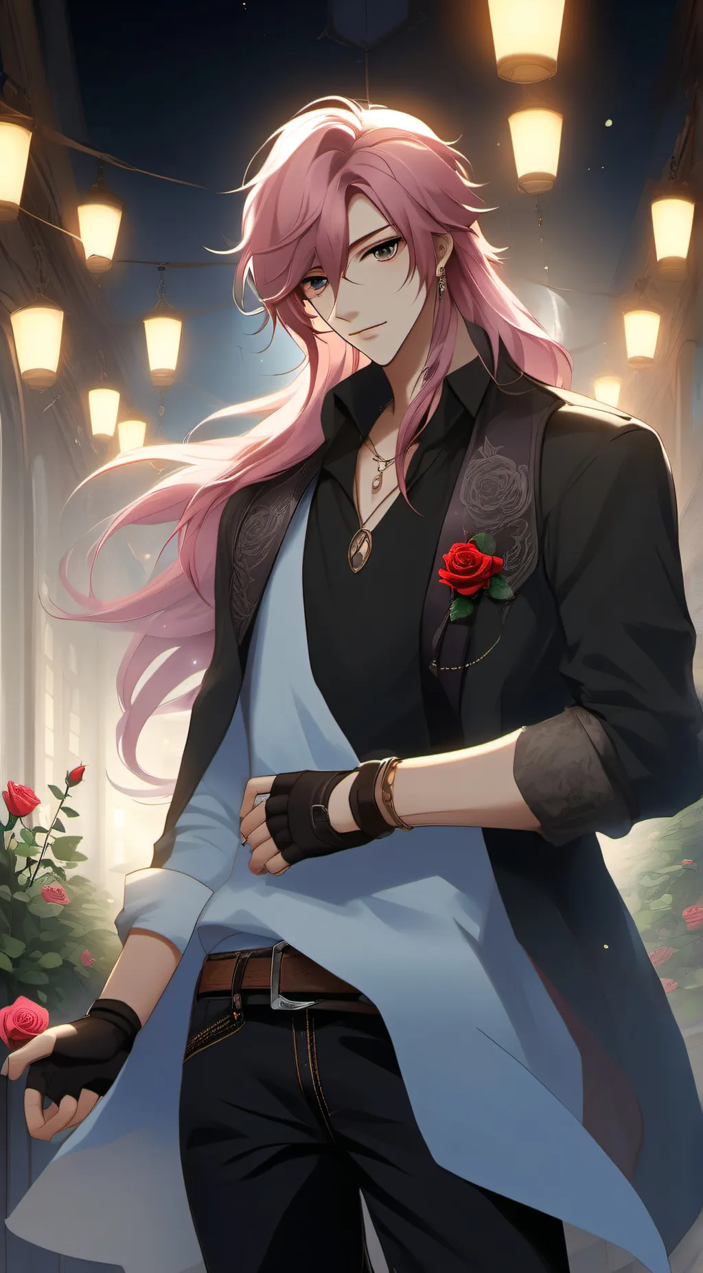 ai character: snow background