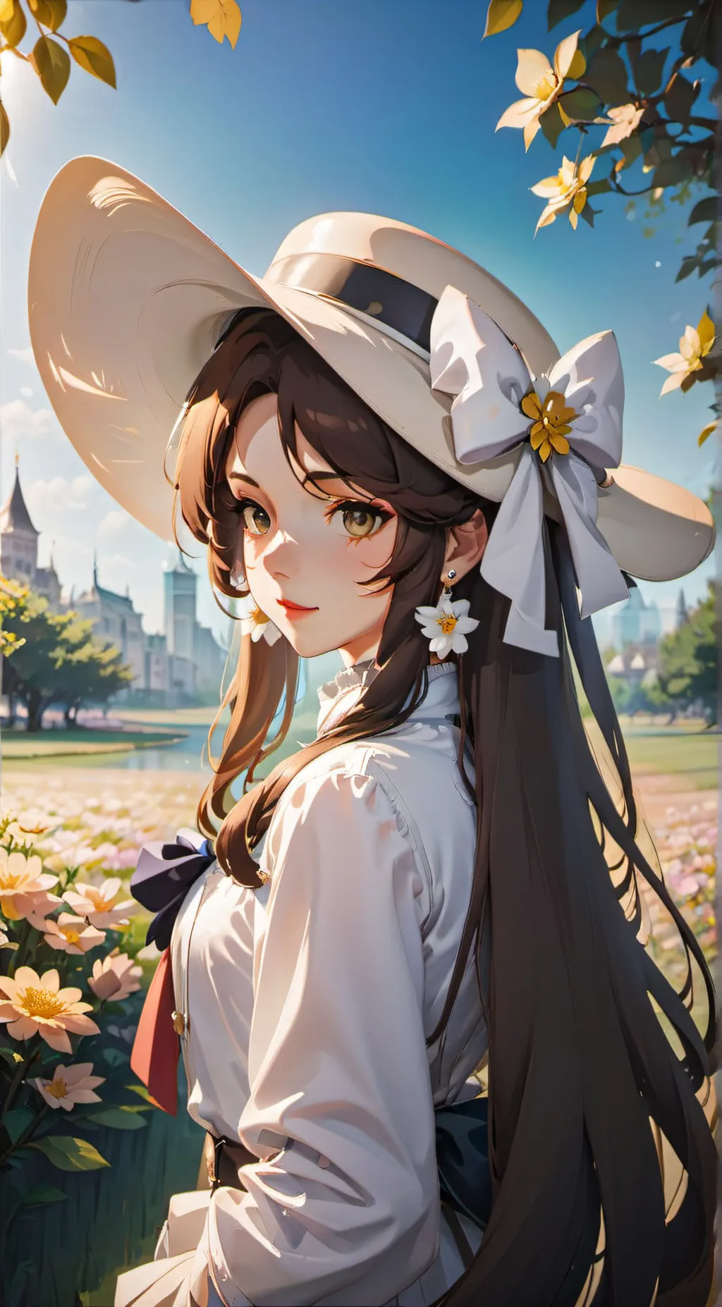 ai character: Luna Arcane Nature background