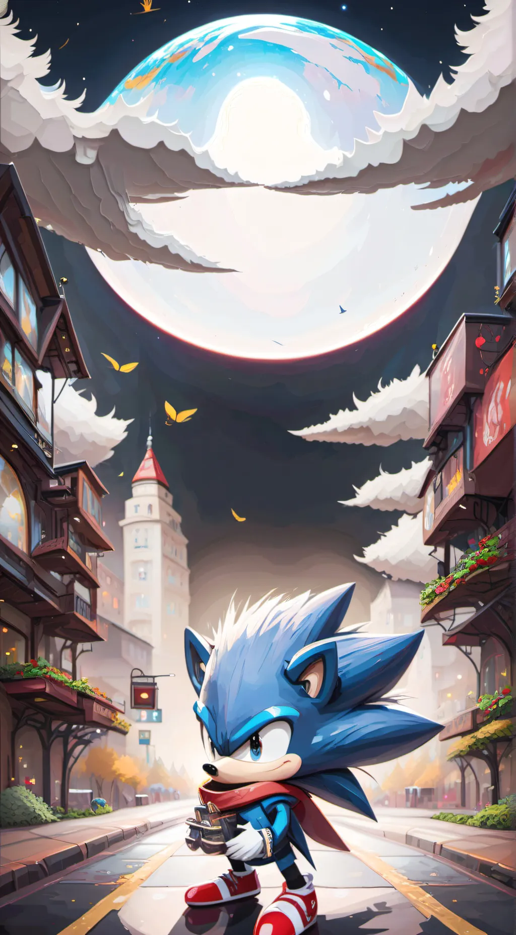 ai character: shadow and soinc background