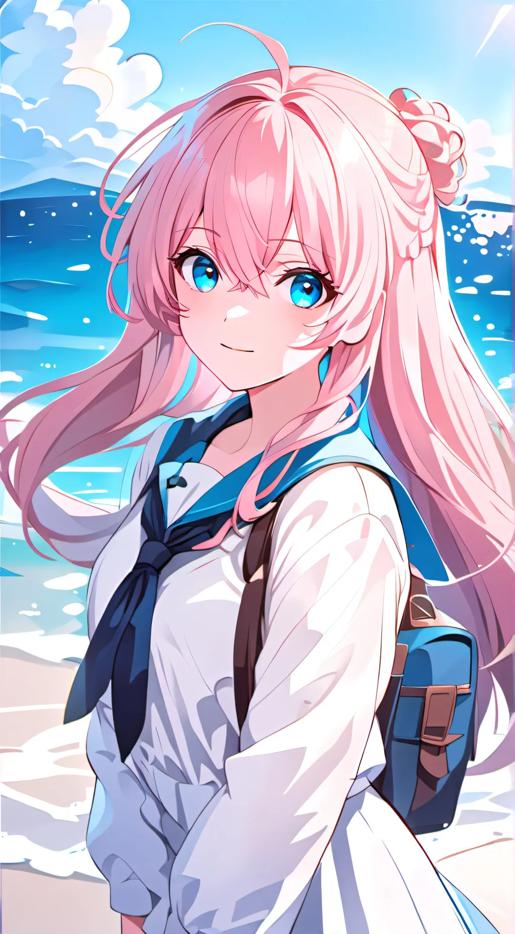 ai character: 三月七 background