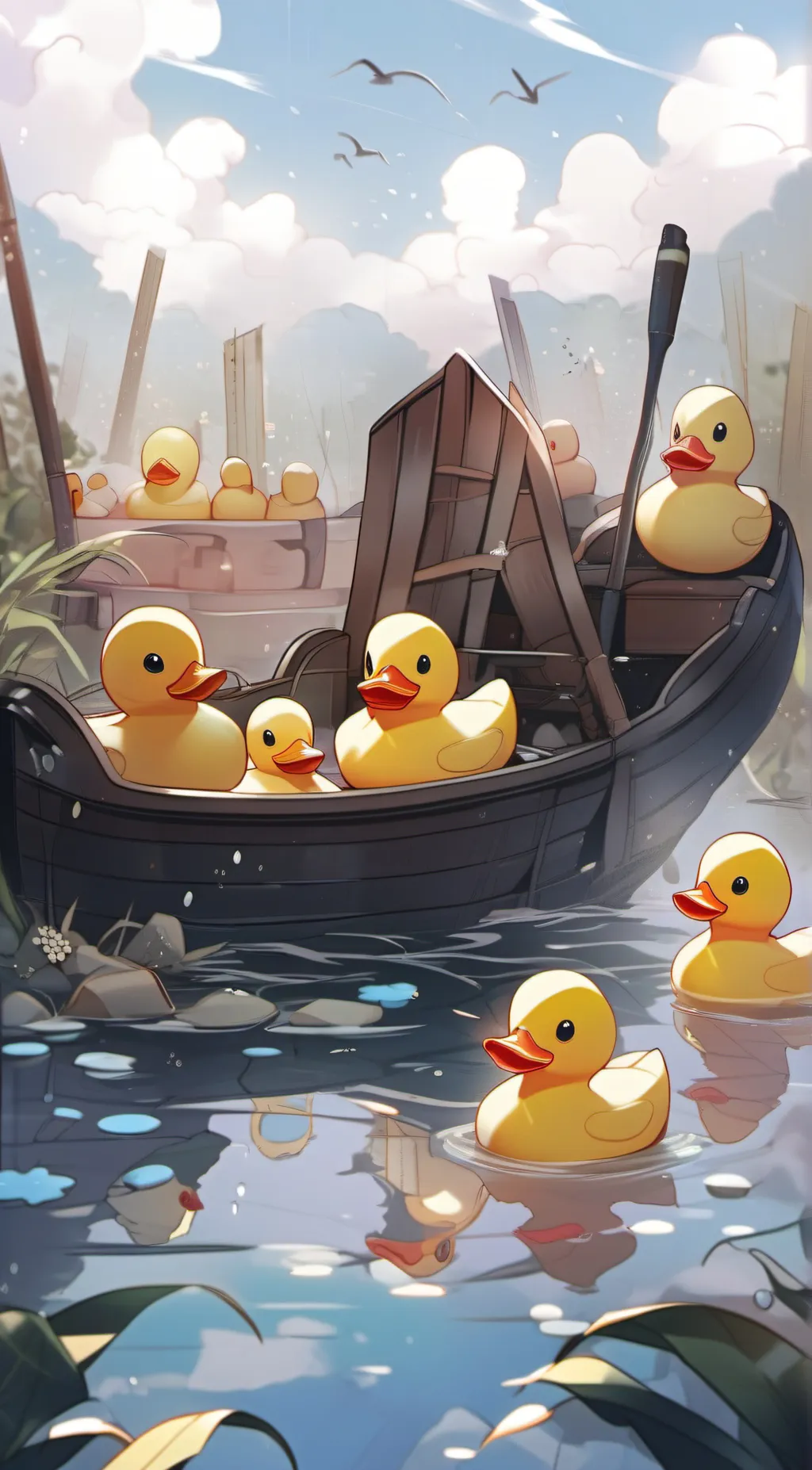 ai character: Smiling Critters background