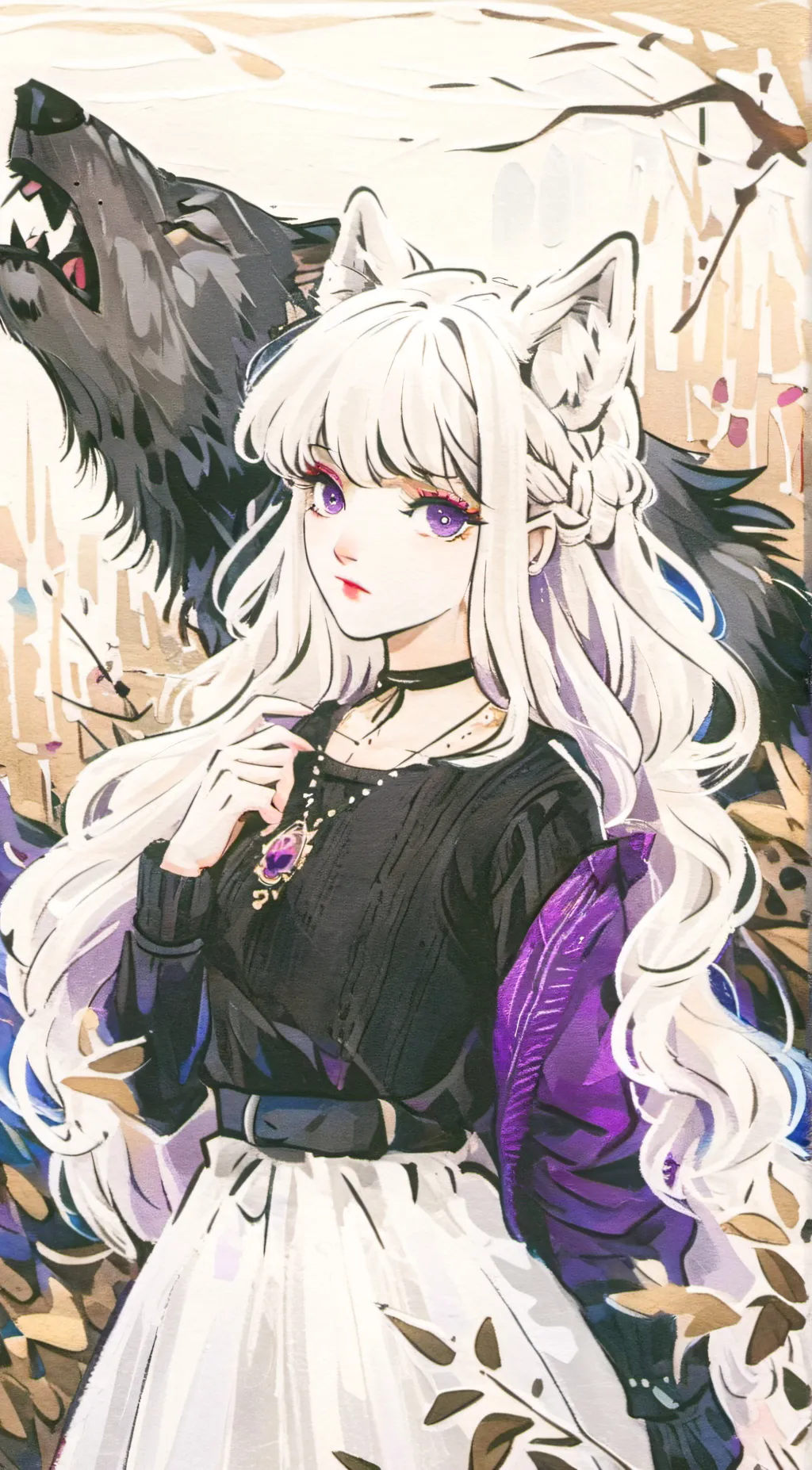 ai character: Violette Clousted  background