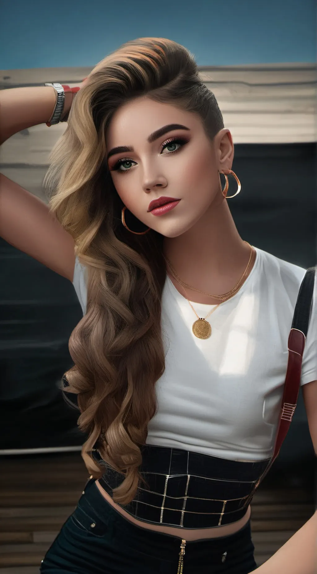 ai character: Baily spin background