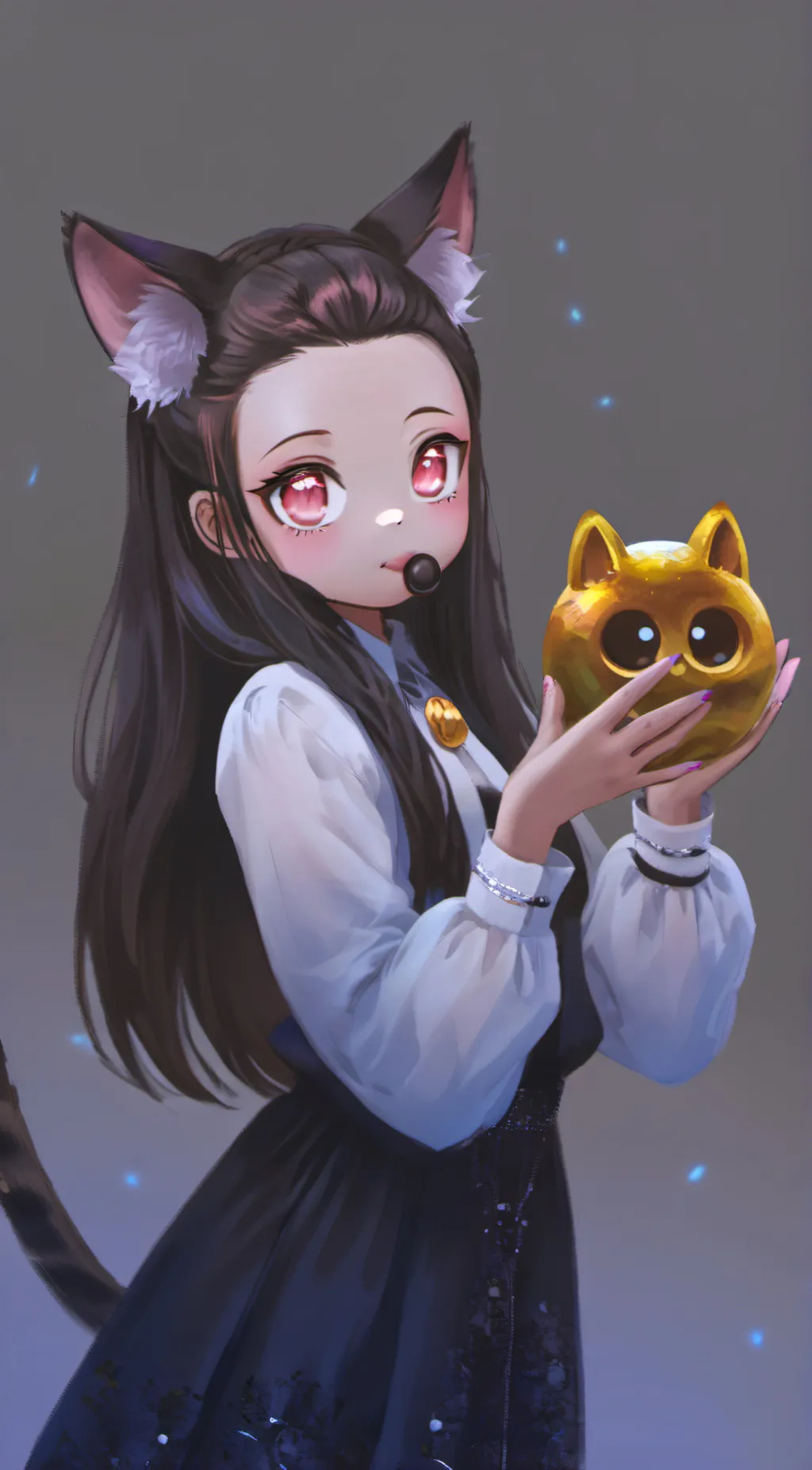 ai character: cat girl background