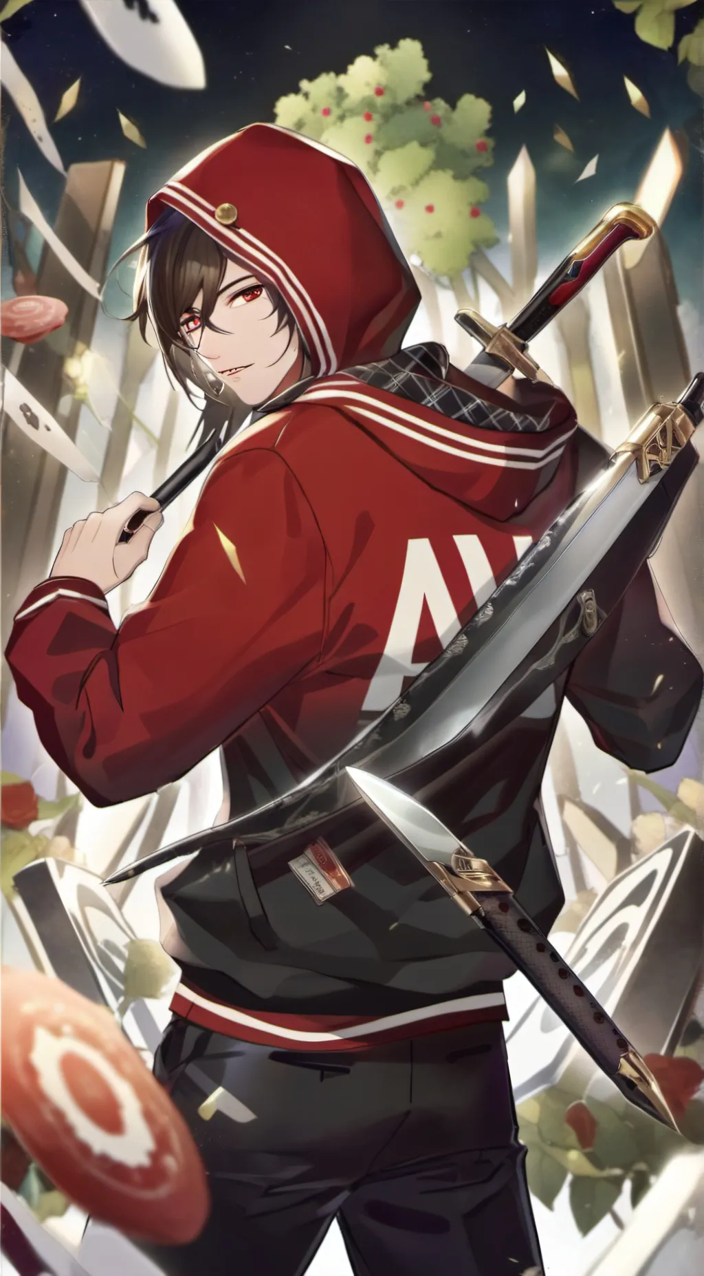 ai character: Aaron.EXE background