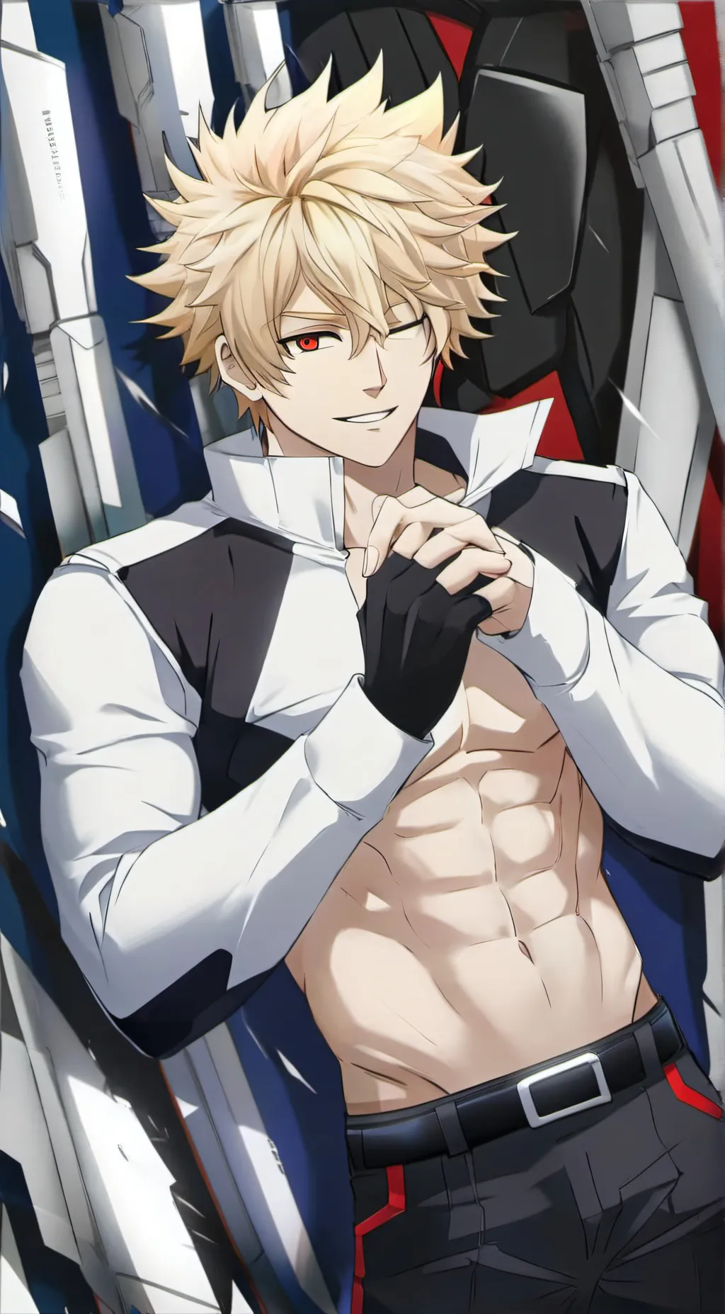 ai character: Katsuki Bakugo  background