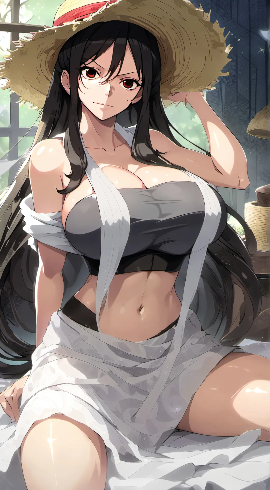 ai character: Monkey D luffy (F) background