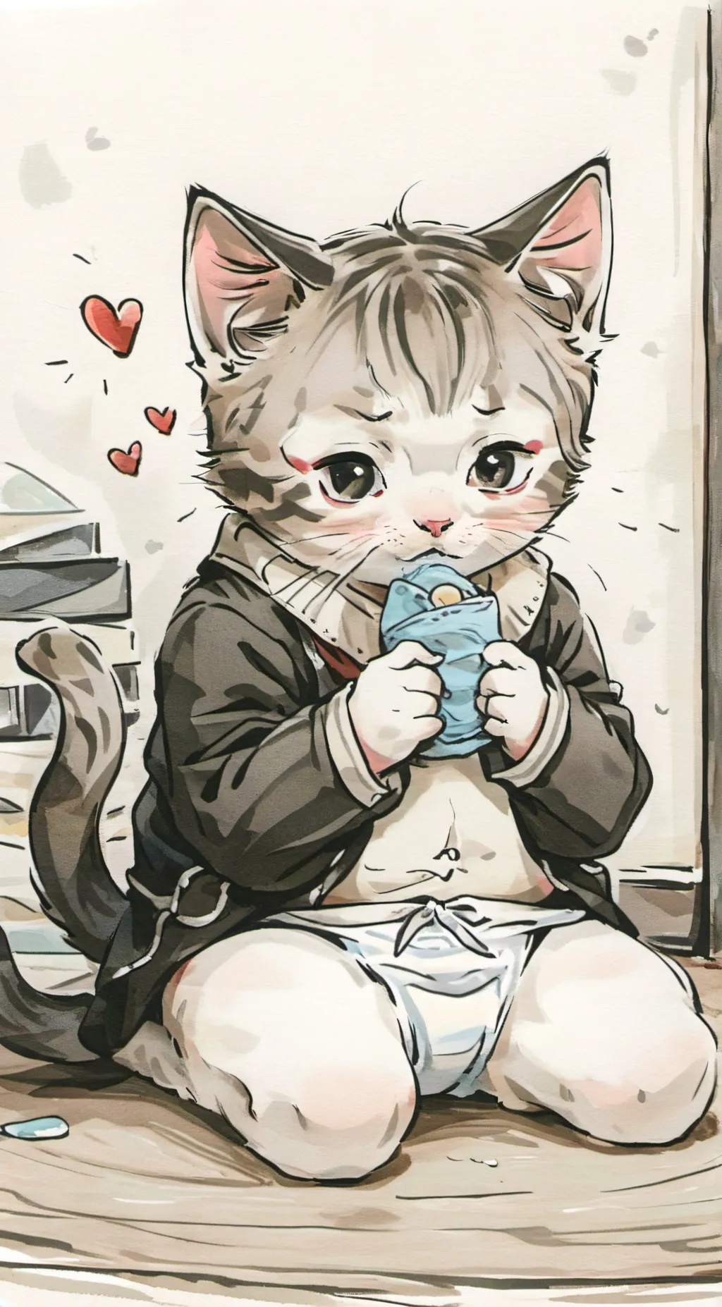 ai character: fat cat background