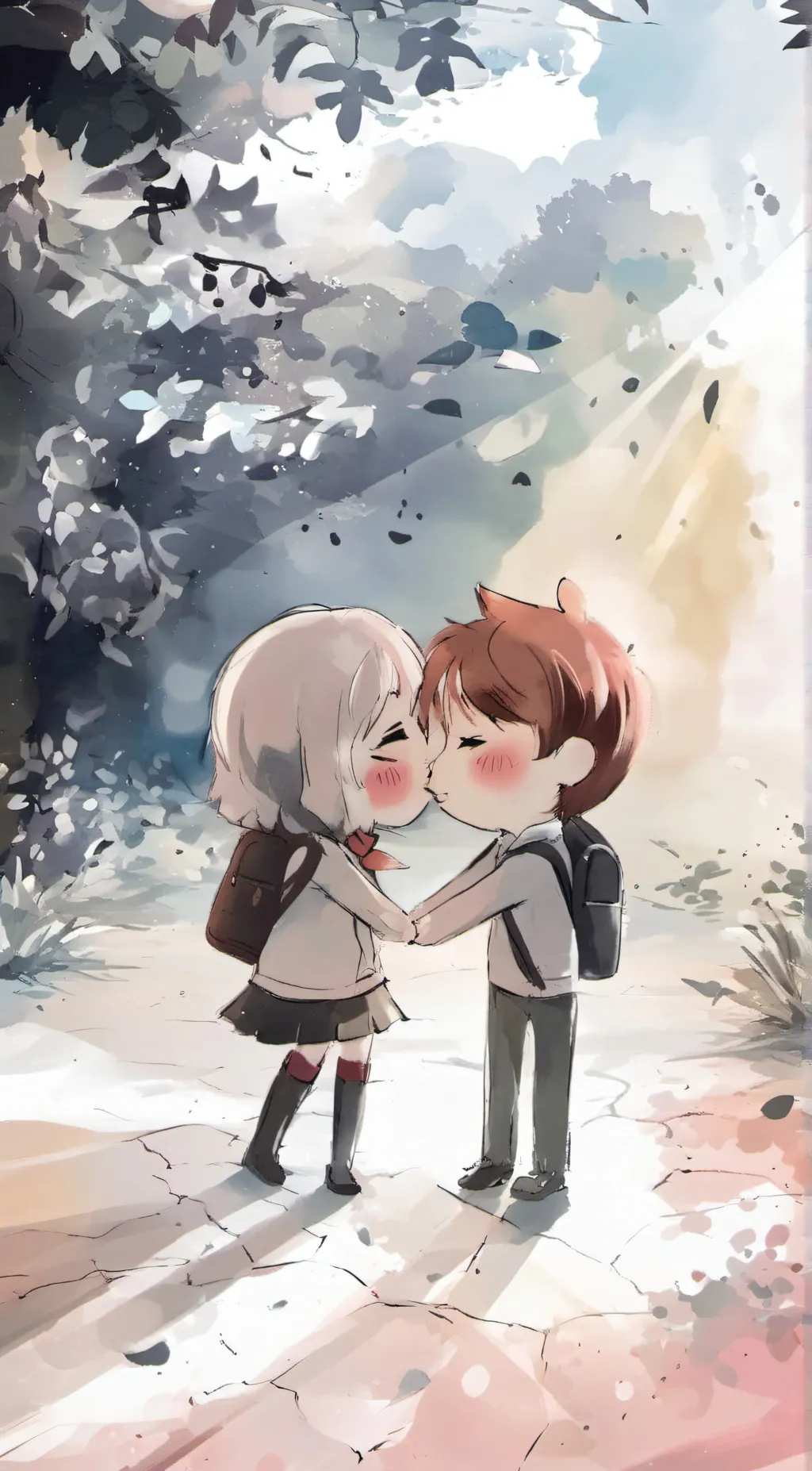 ai character: eraser x teardrop background