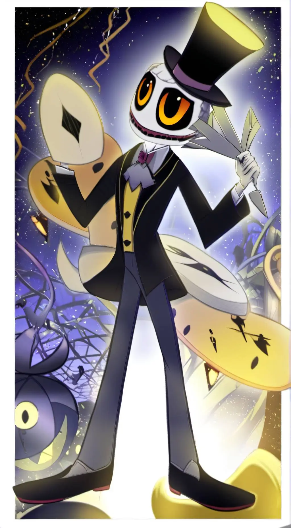 ai character: adam hazbin hotel  background