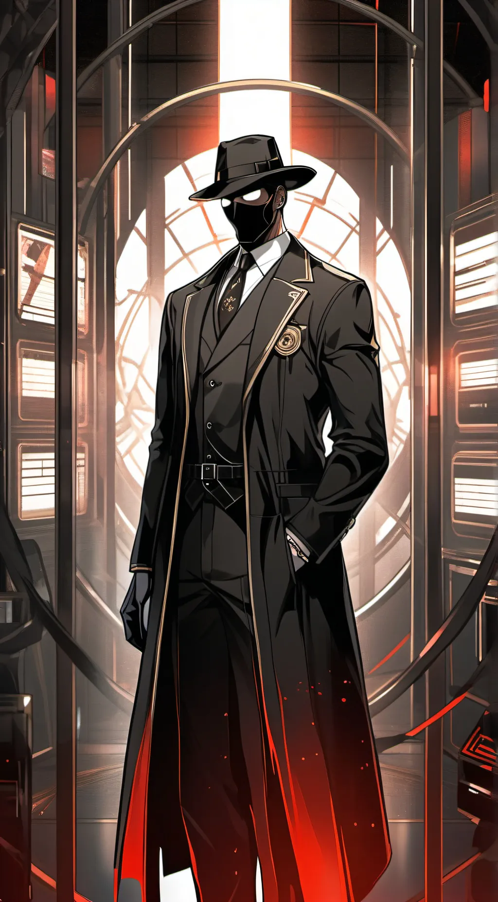 ai character: Agent Crimson background