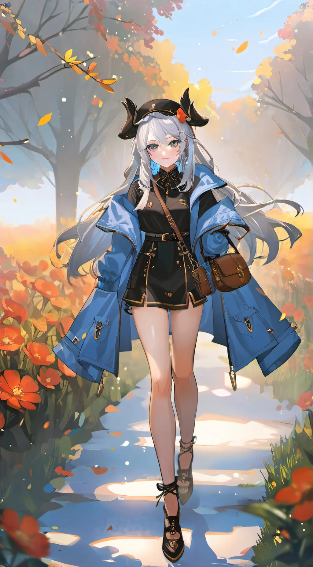 ai character: sequin background