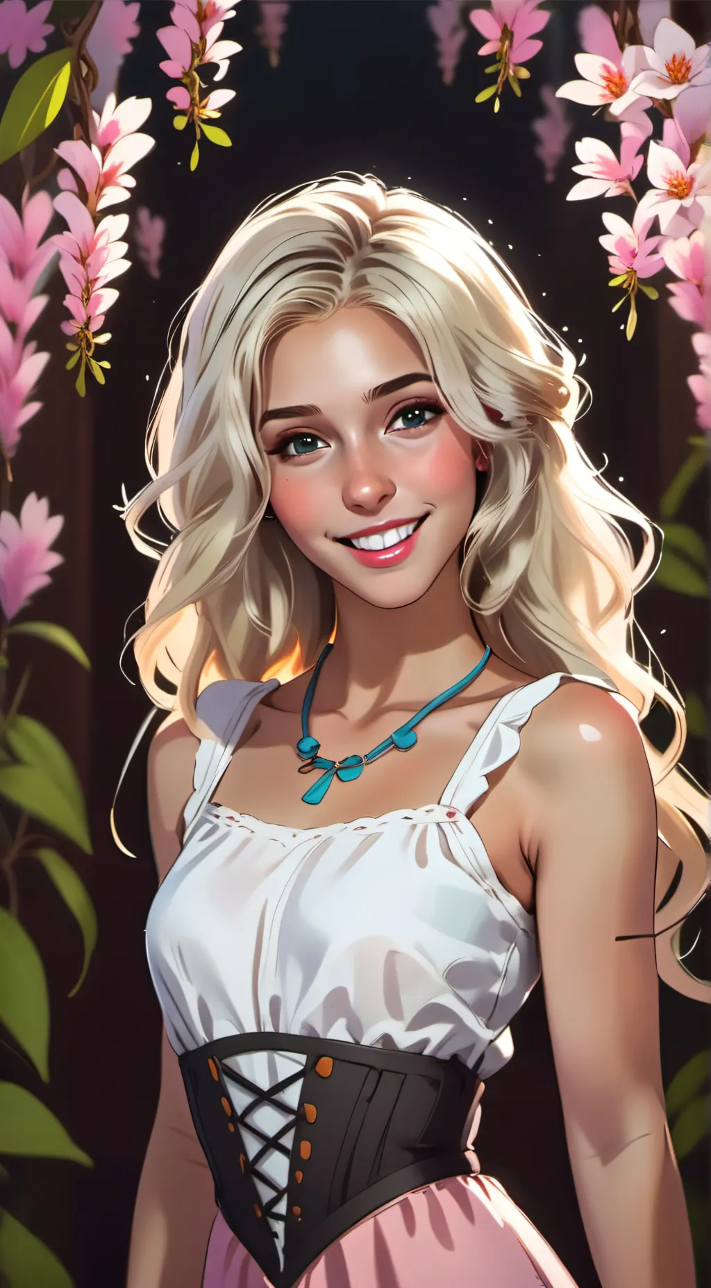 ai character: 🌸 blossom 🌸 background
