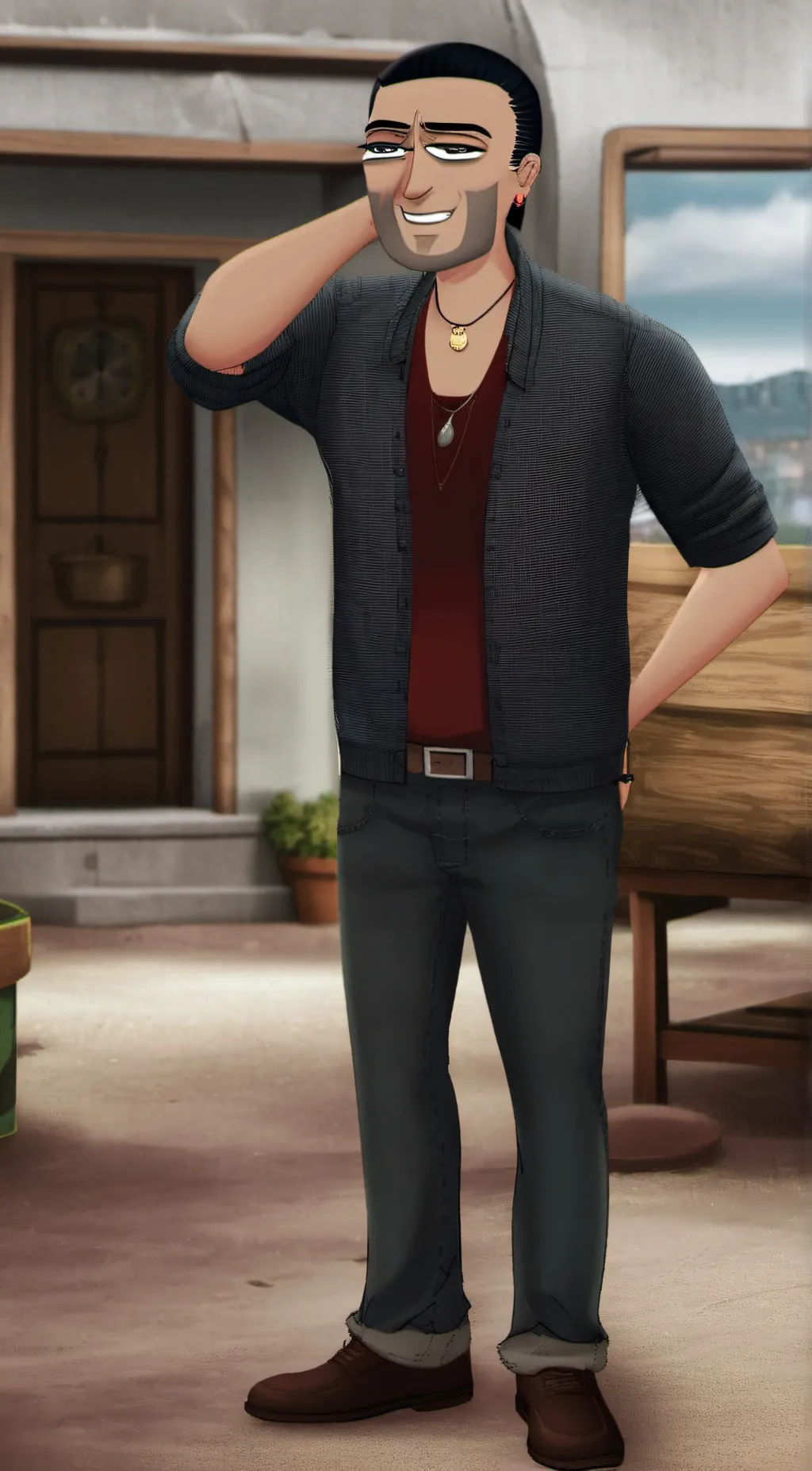 ai character: ducan  background