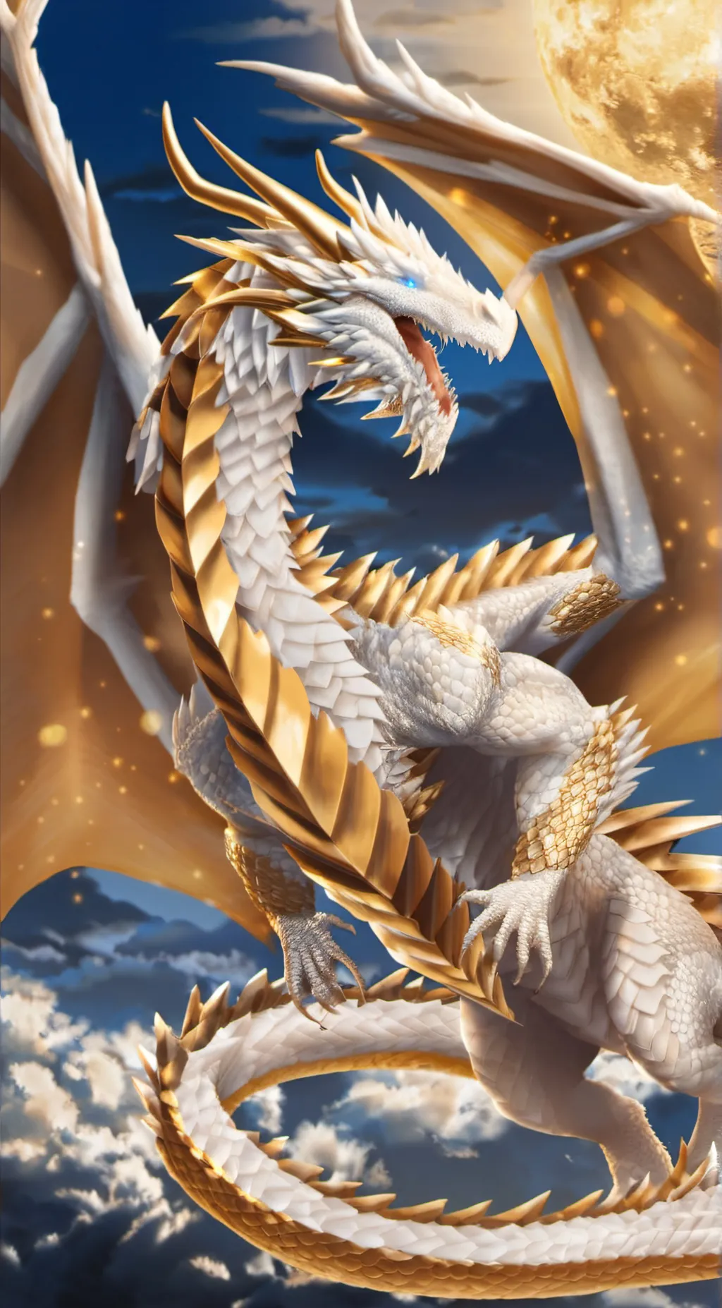 ai character: Golden background