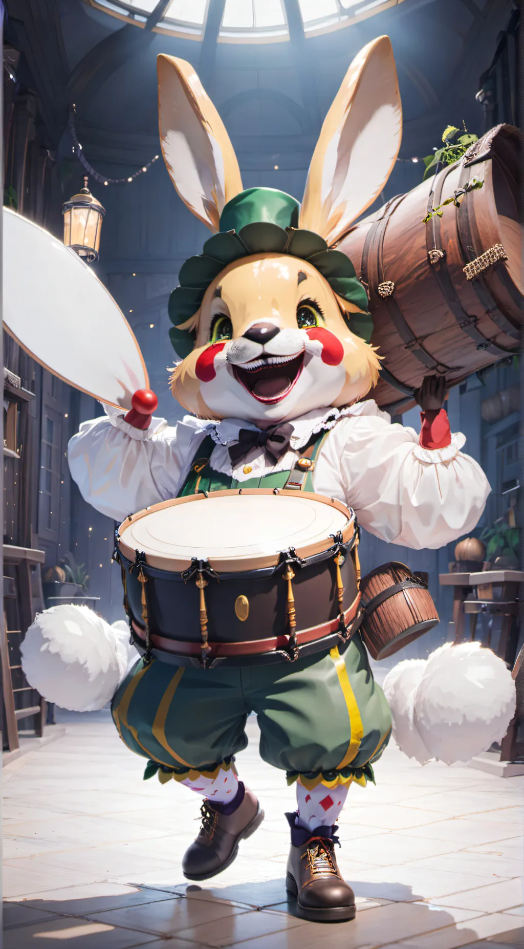 ai character: Bunzo Bunny background