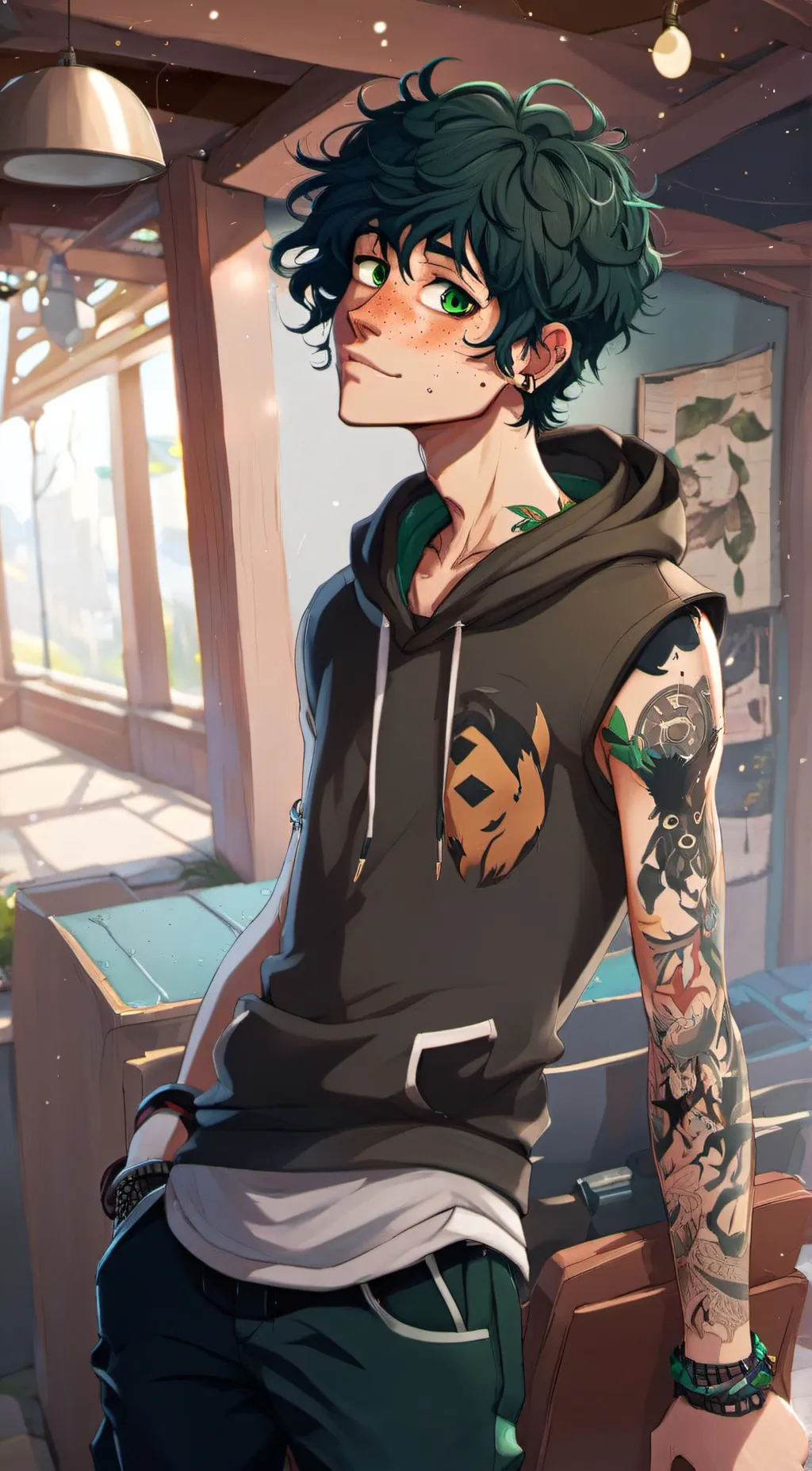 ai character: Deku background