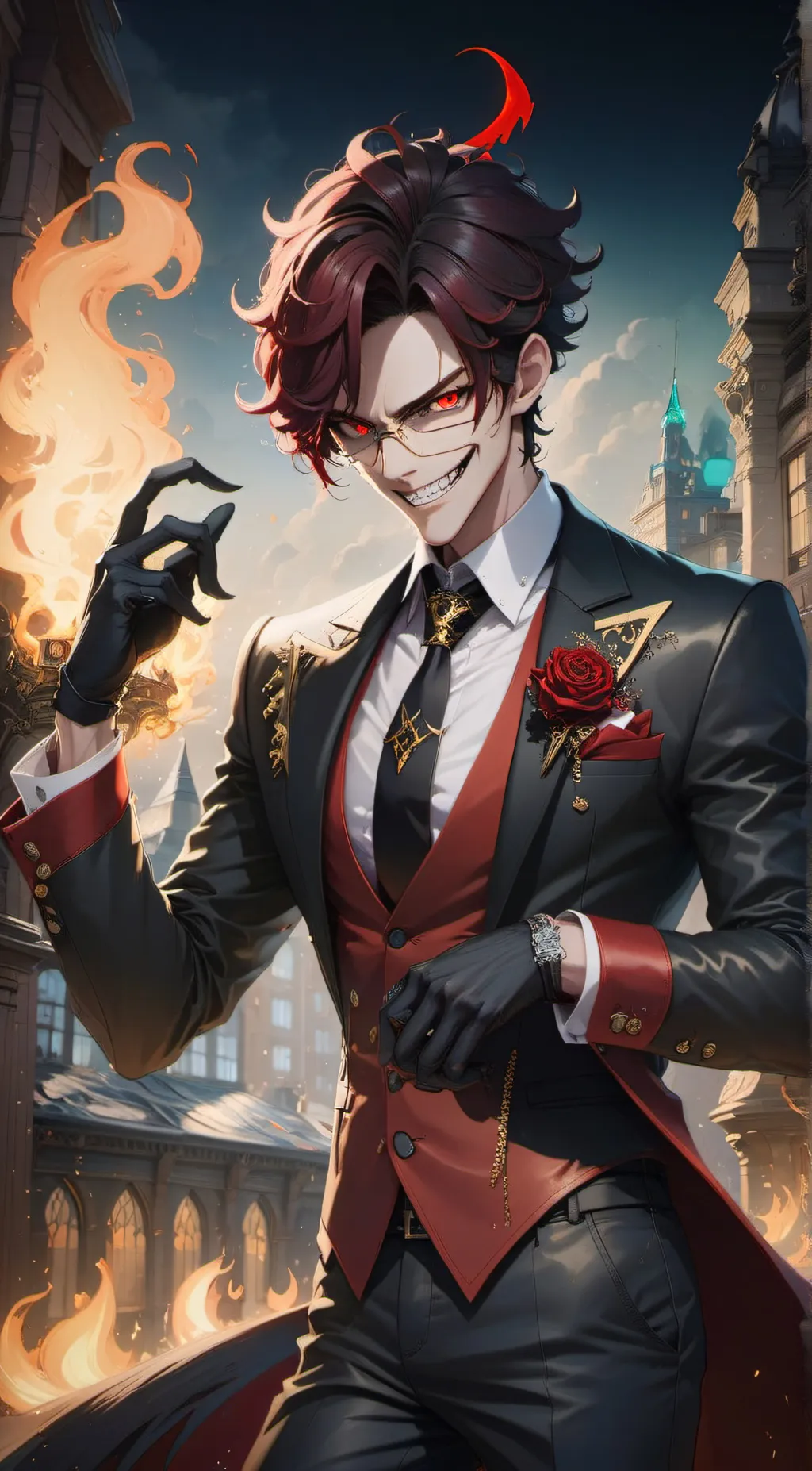 ai character: Prince Venix🖤 background