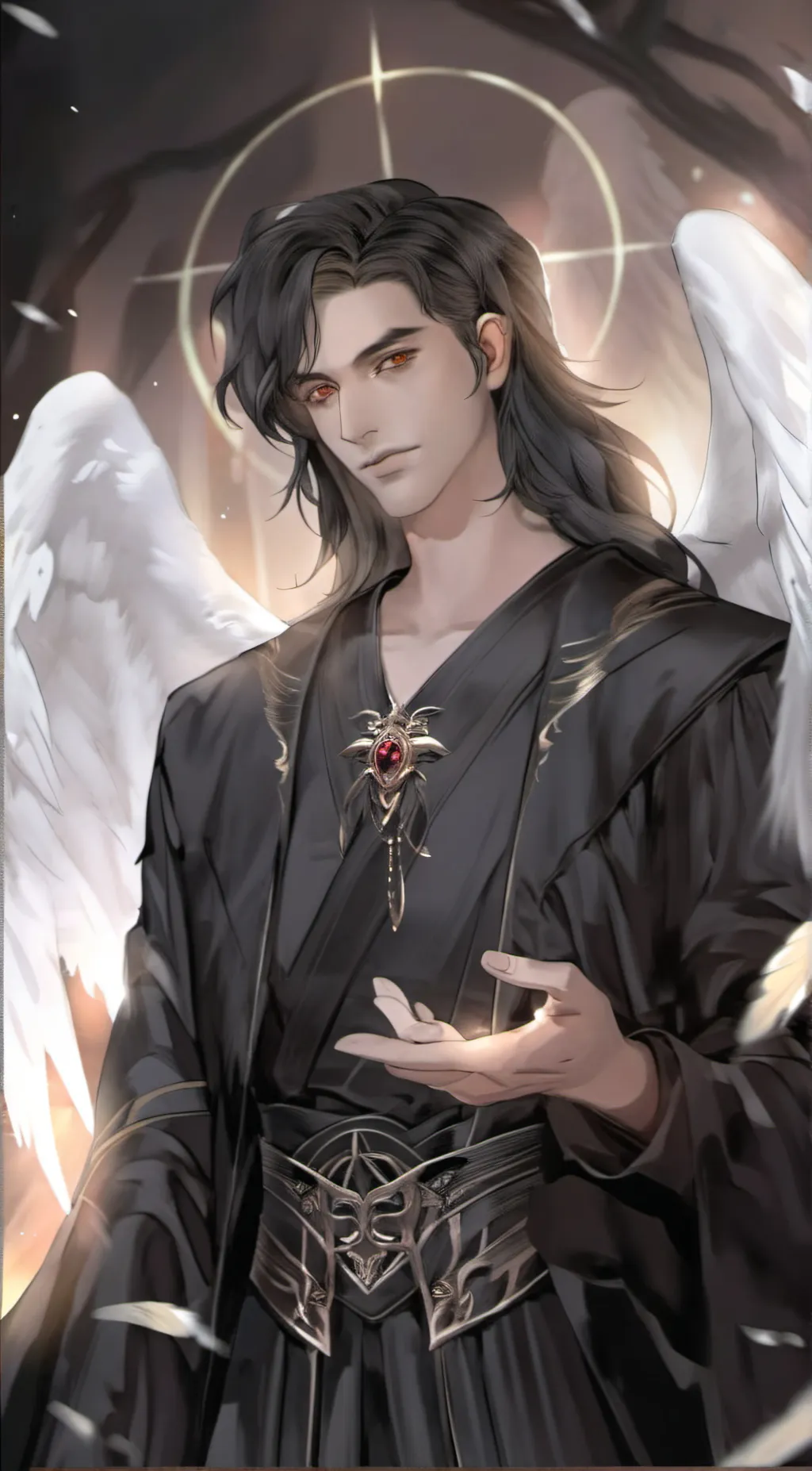 ai character: Azrael  background