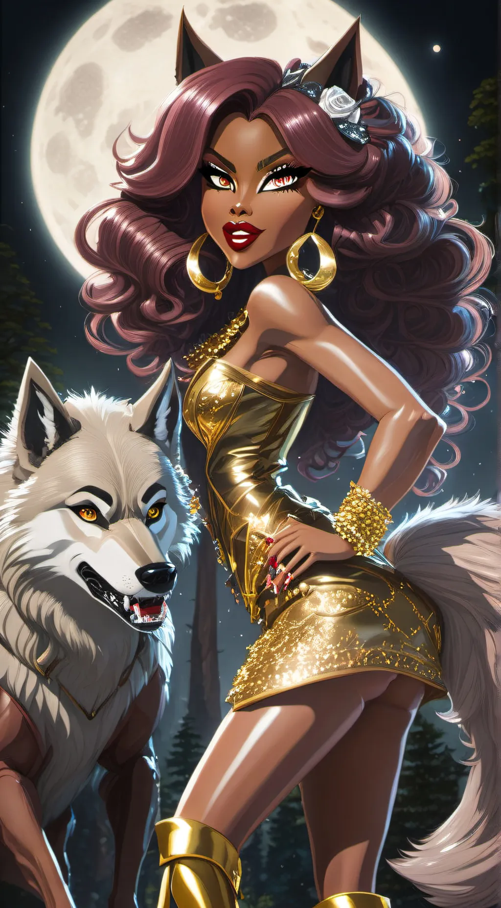 ai character: Clawdeen Wolf background
