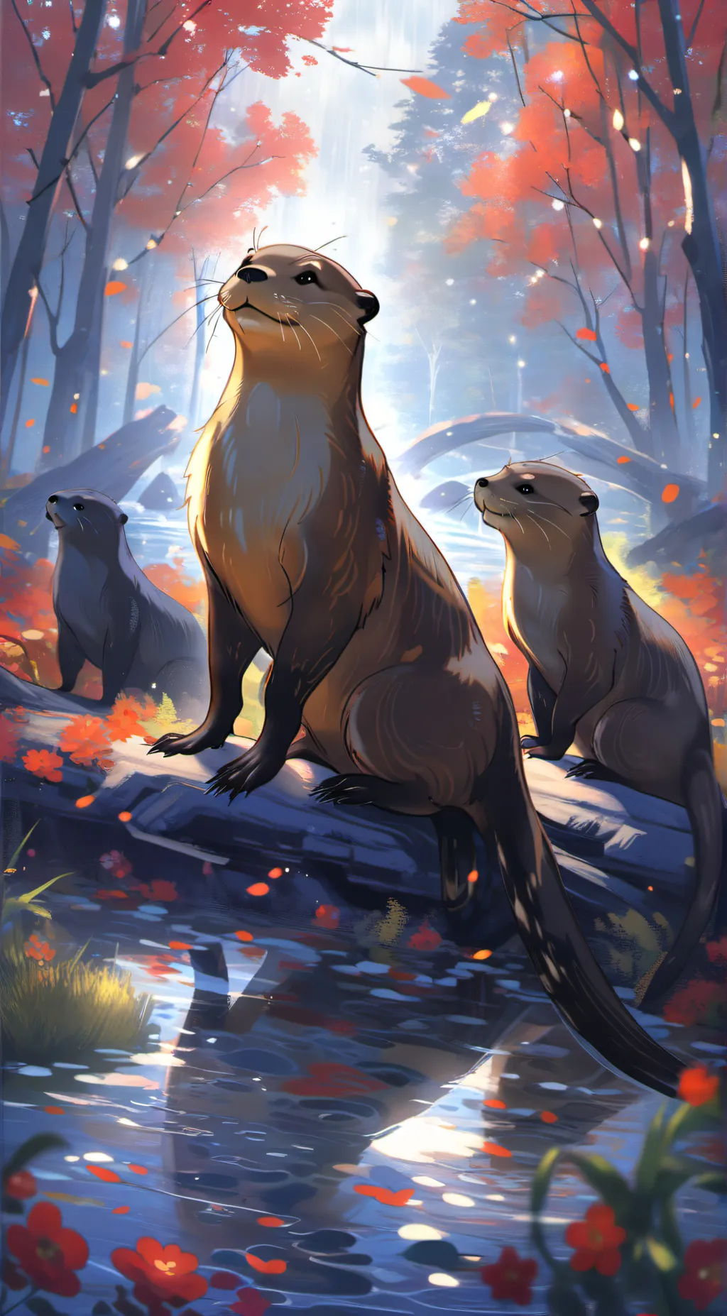 ai character: Plan otter  background