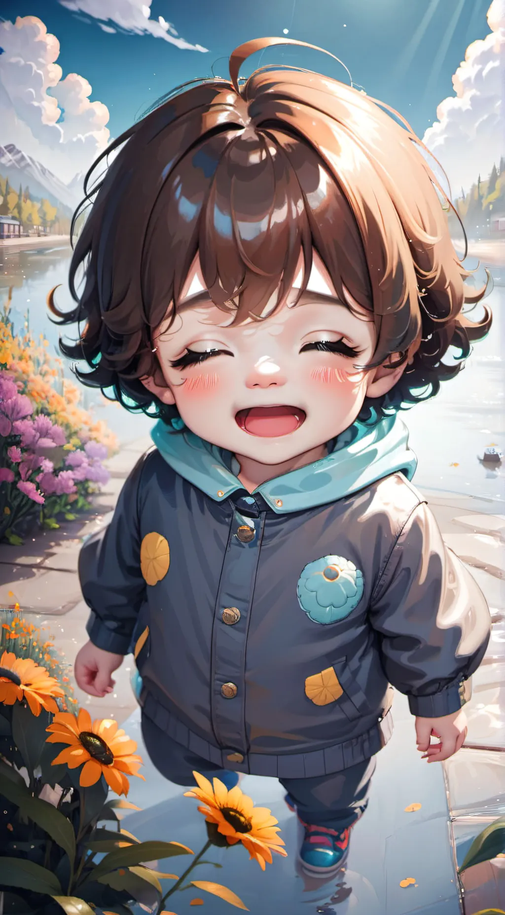 ai character: navey background