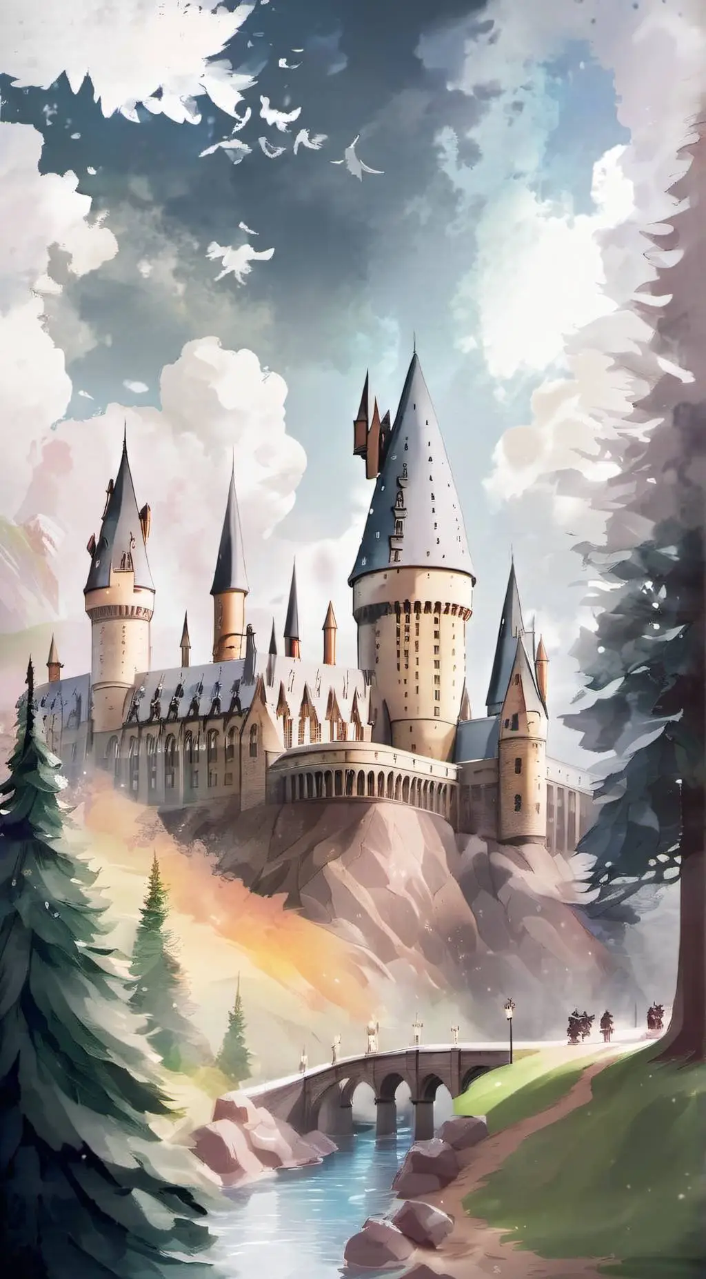 ai character: Hogwarts background