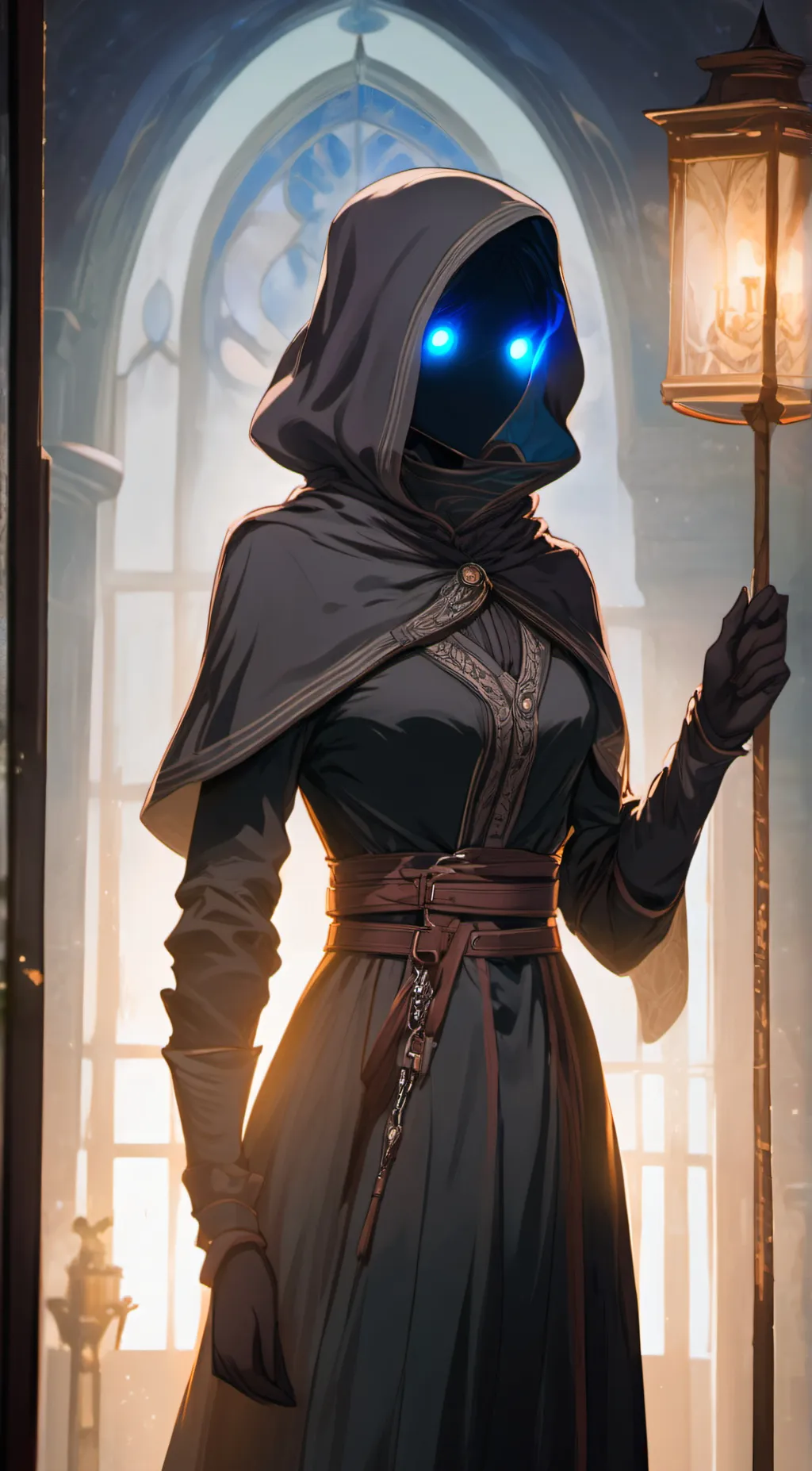 ai character: the woman....  background