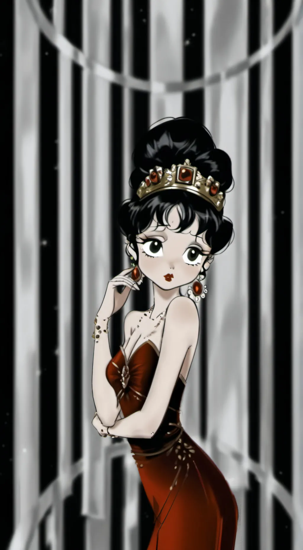 ai character: betty boop background