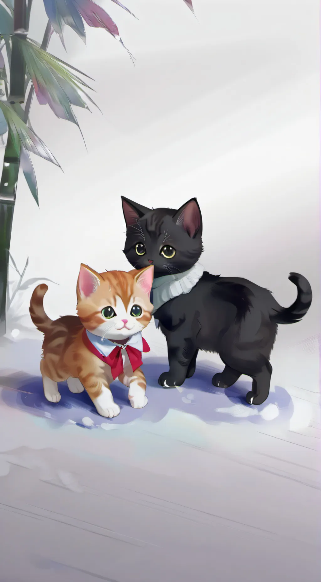 ai character: Mily and Mio  background