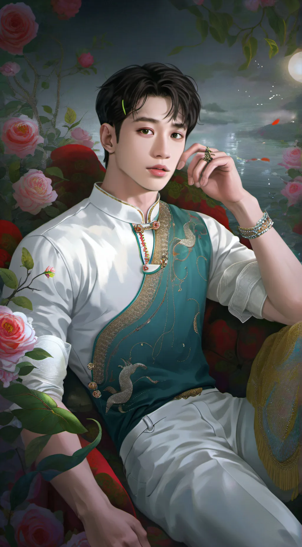 ai character: Bangchan  background