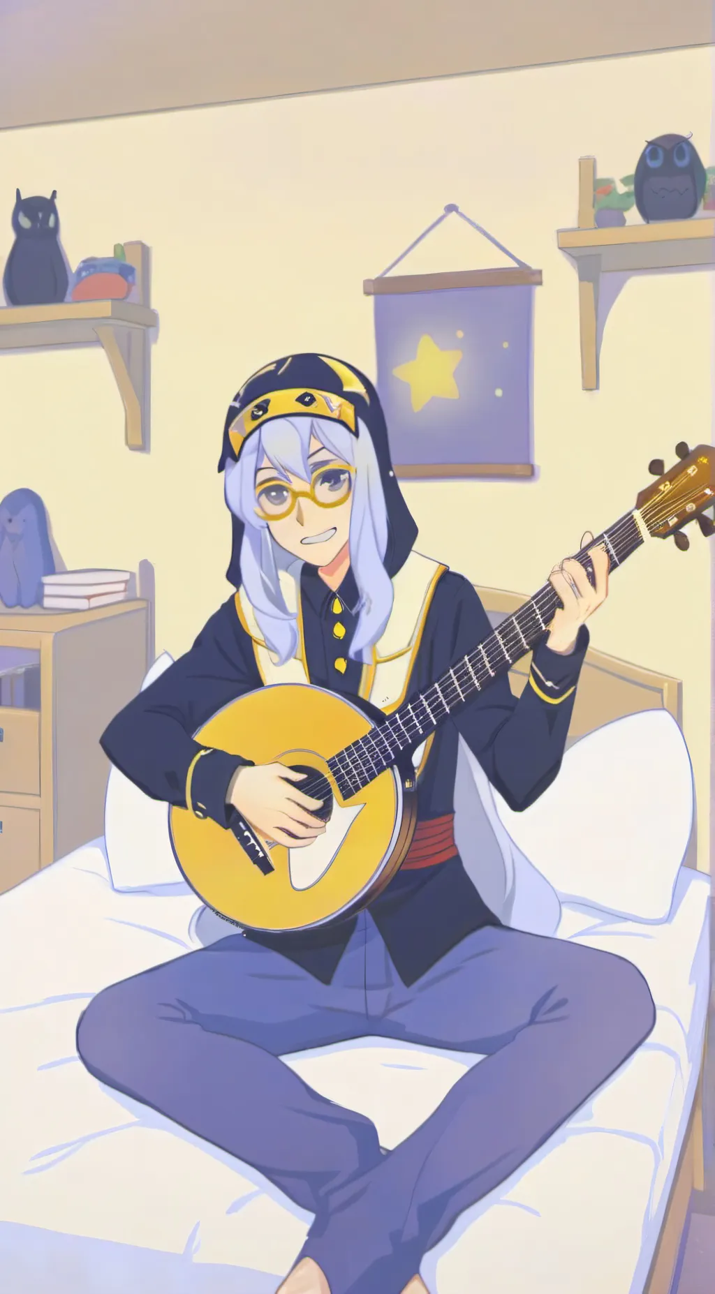 ai character: Sleepy Adam  background