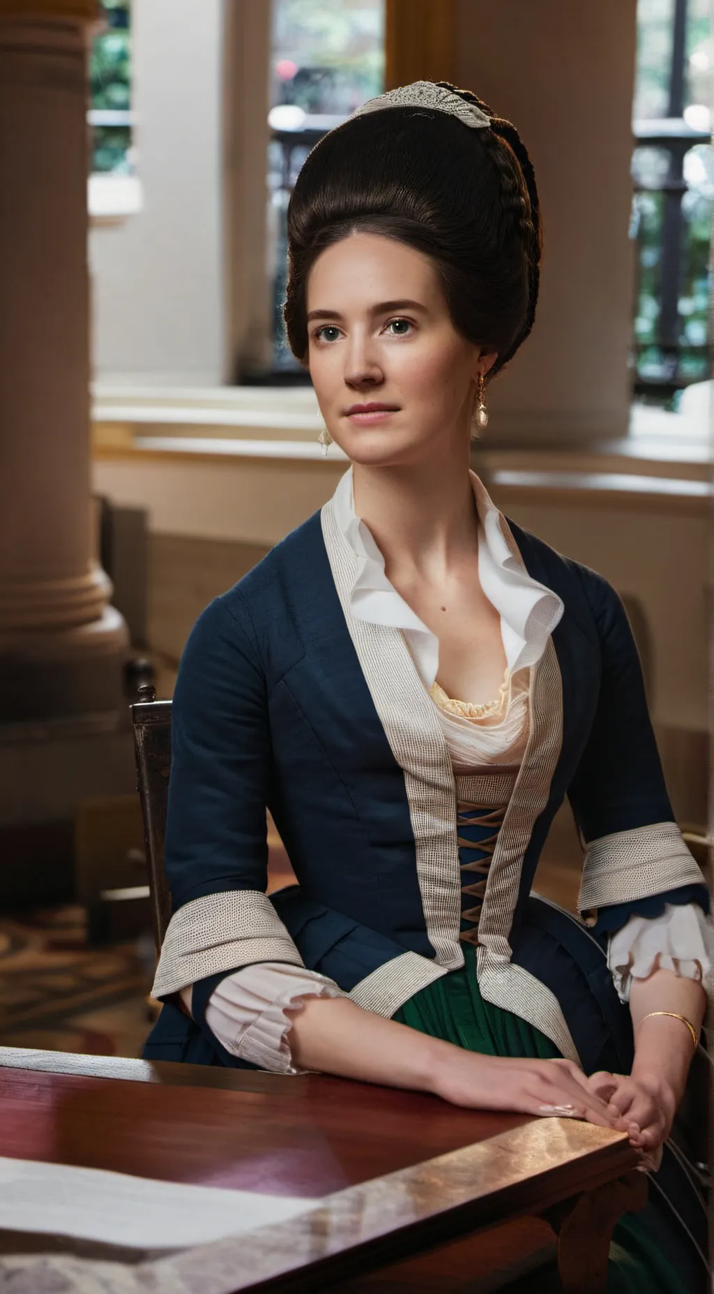 ai character: Eliza Hamilton  background