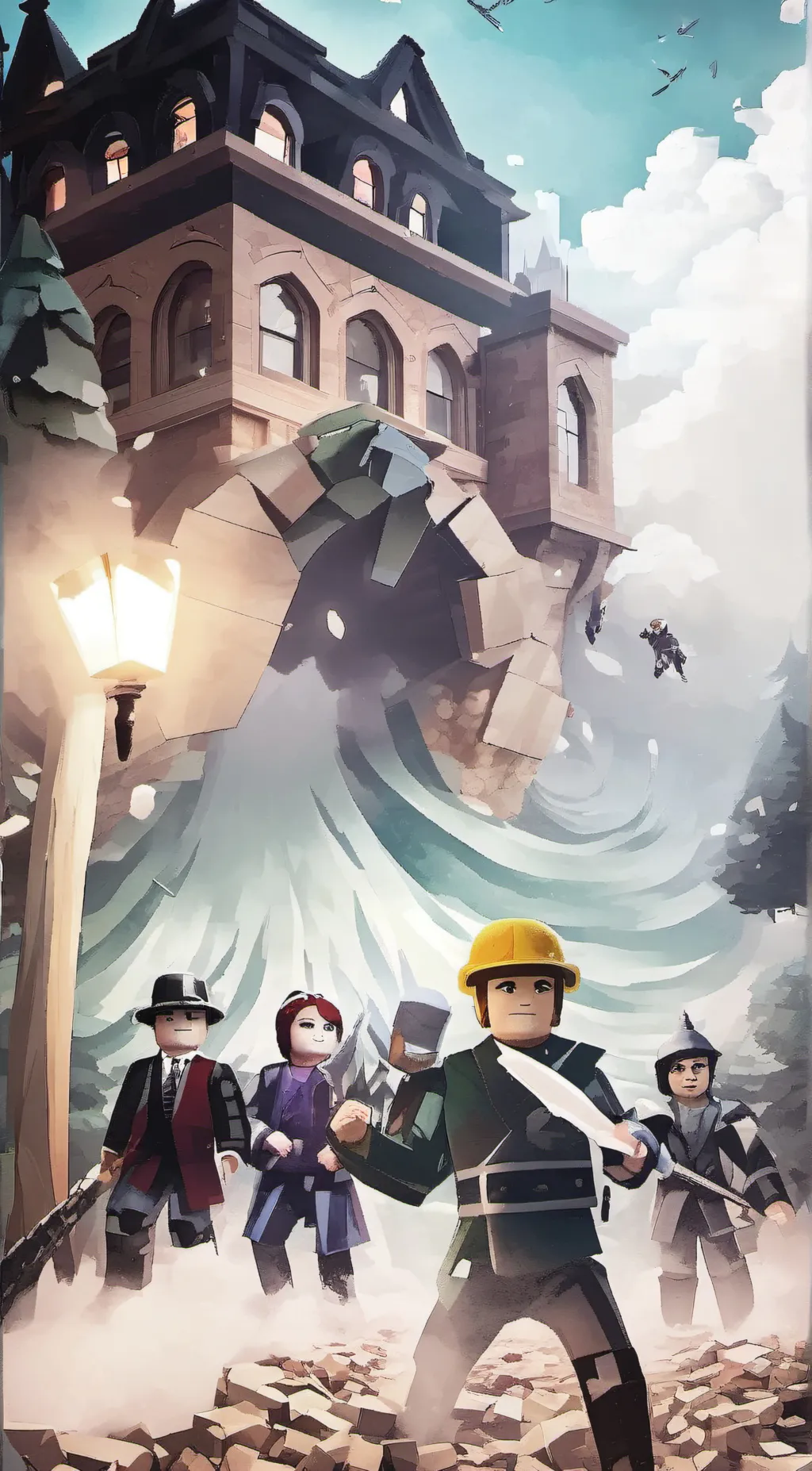 ai character: Roblox Story background