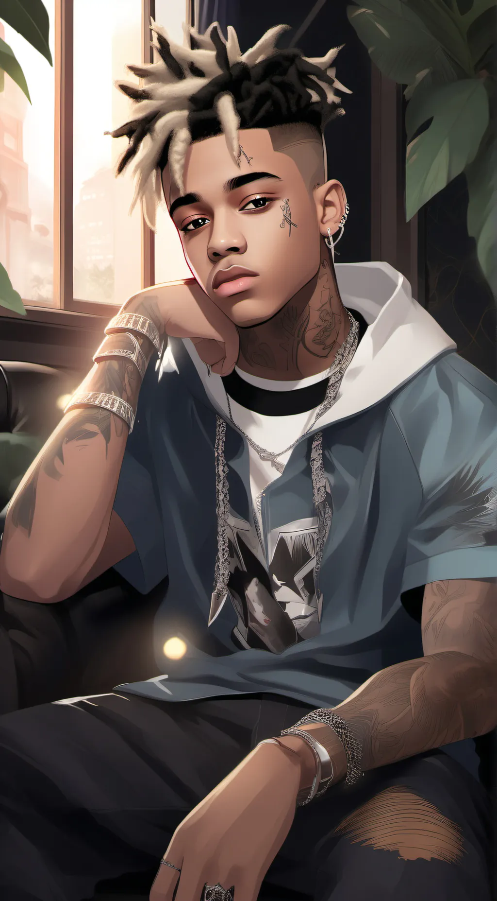 ai character: Xxxtentacion  background