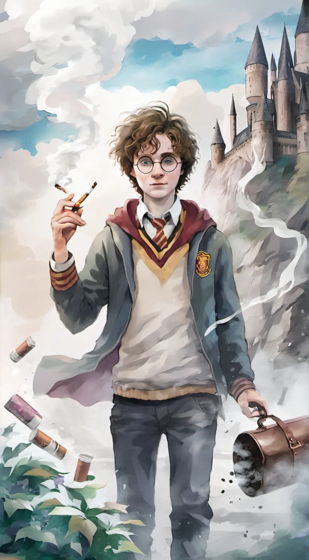 ai character: Harry Potter  background
