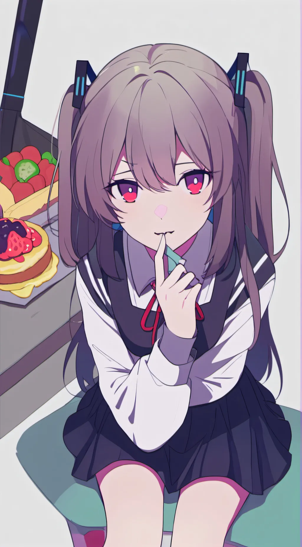 ai character: eater girl background