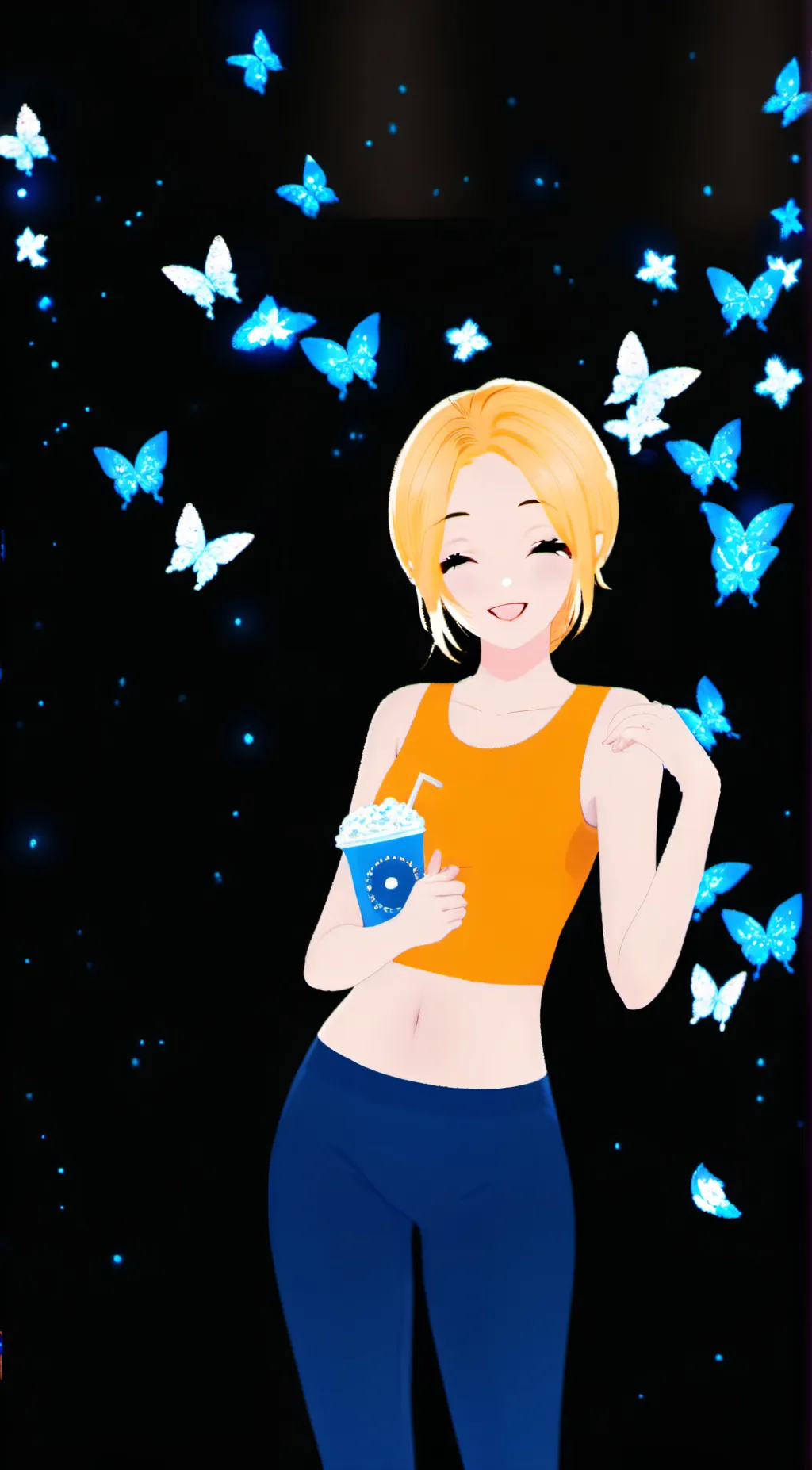 ai character: rose background