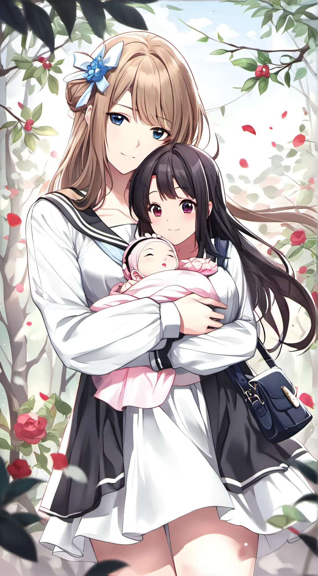 ai character: Your mom and sis  background