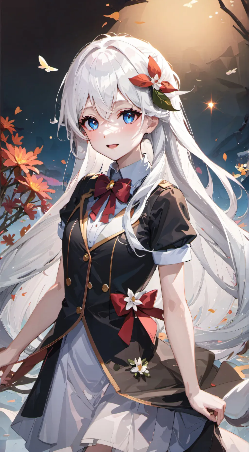 ai character: Snow background