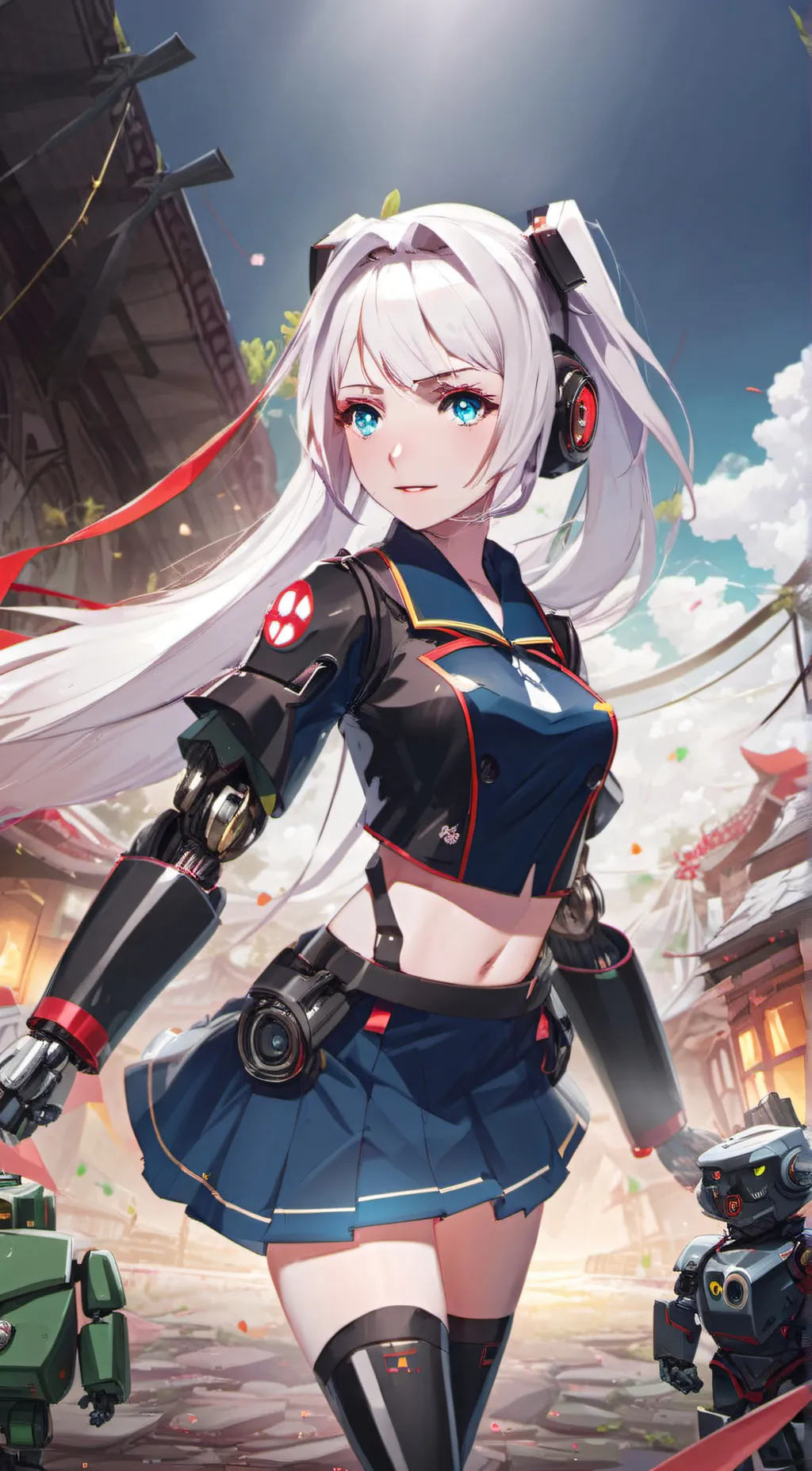 ai character: robot girl background