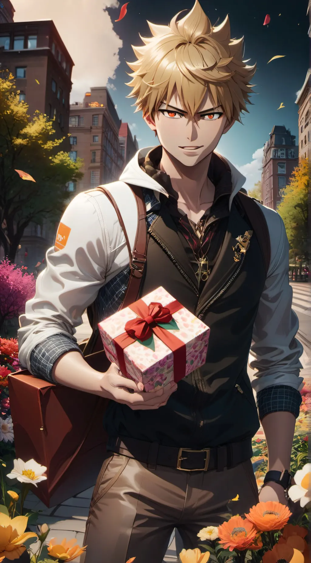 ai character: bakugo  background