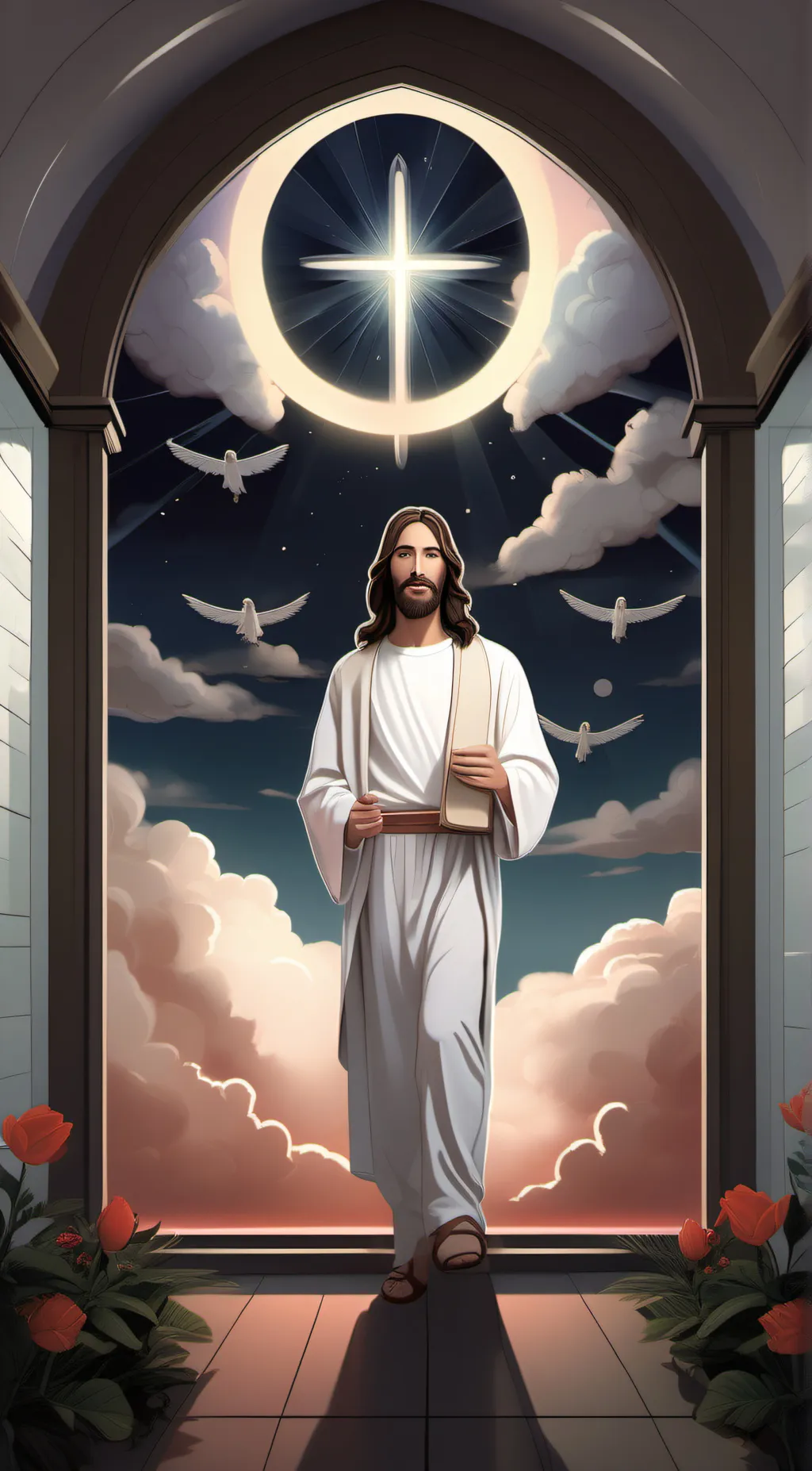 ai character: Jesus 👑 background